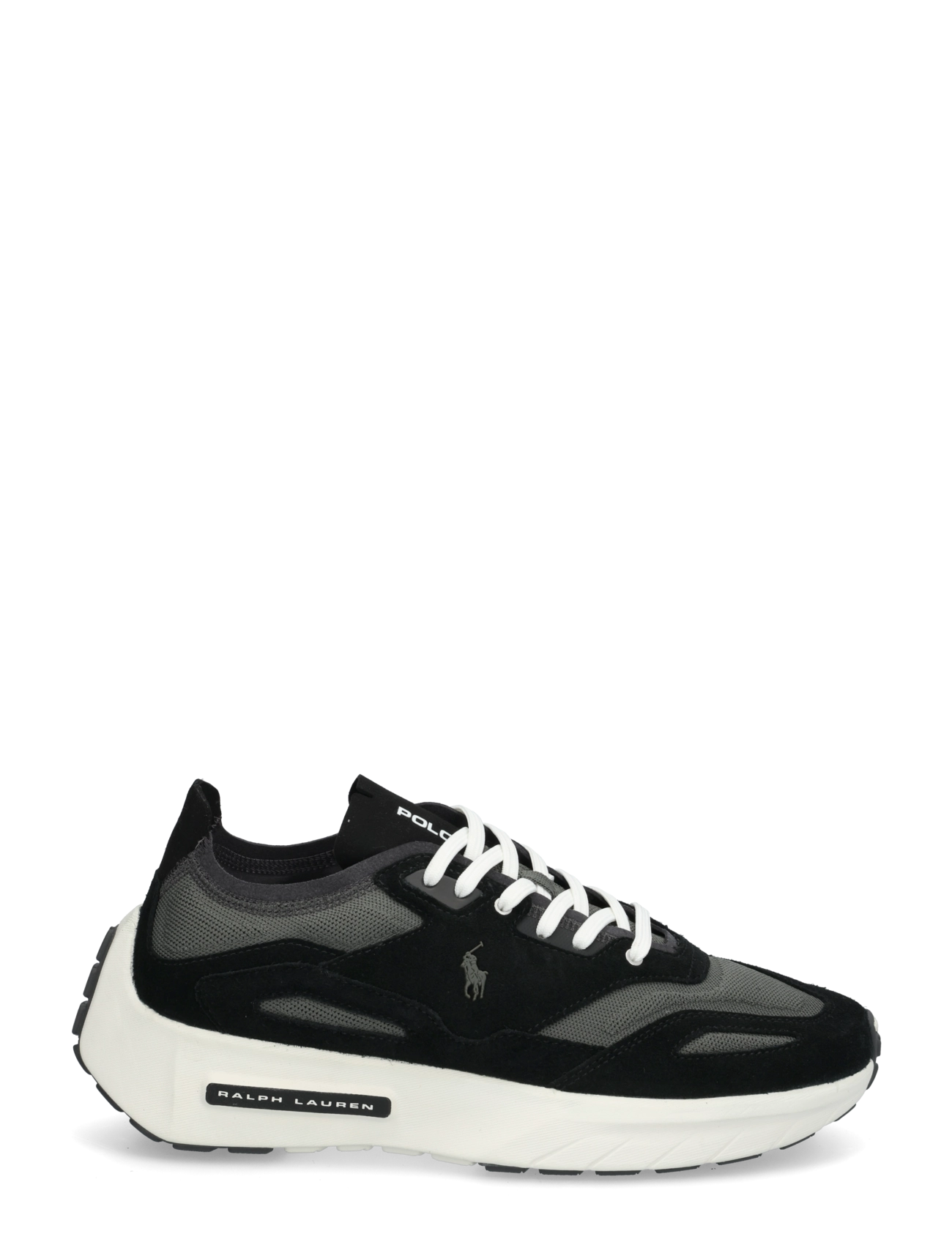 Polo Ralph Lauren - Boerum Suede-Paneled Knit Sneaker - shop by occasion - black/charcoal gr - 2