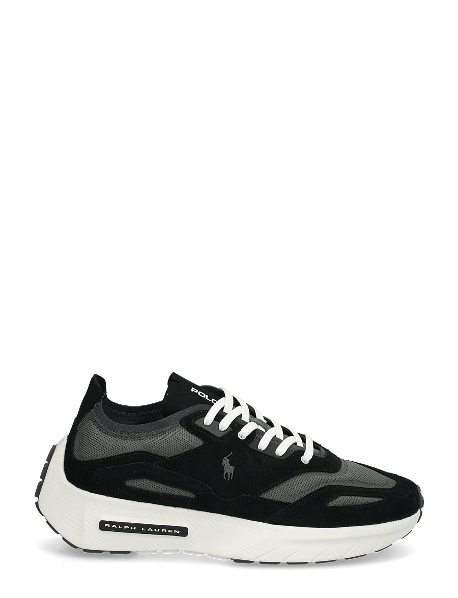 Polo Ralph Lauren - Boerum Suede-Paneled Knit Sneaker - shop by occasion - black/charcoal gr - 2