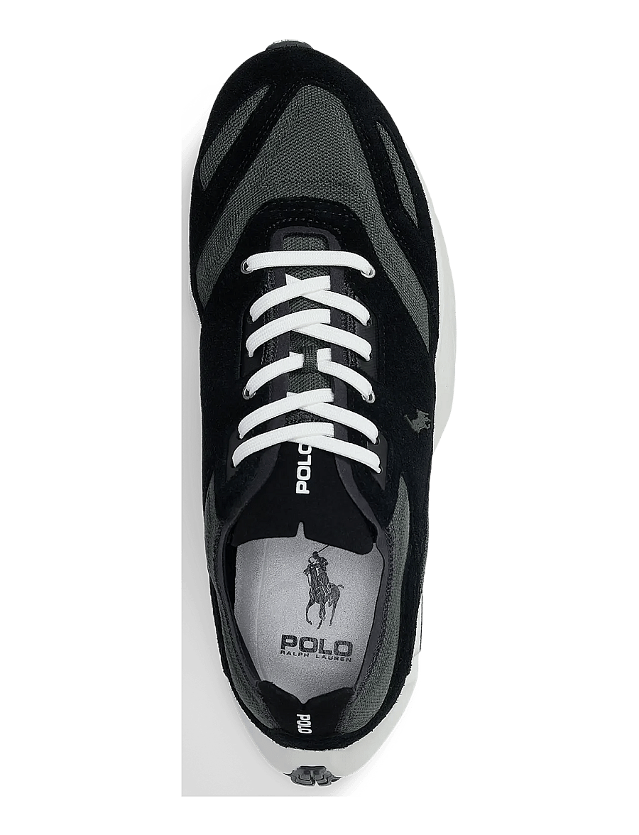 Polo Ralph Lauren - Boerum Suede-Paneled Knit Sneaker - nach anlass kaufen - black/charcoal gr - 2