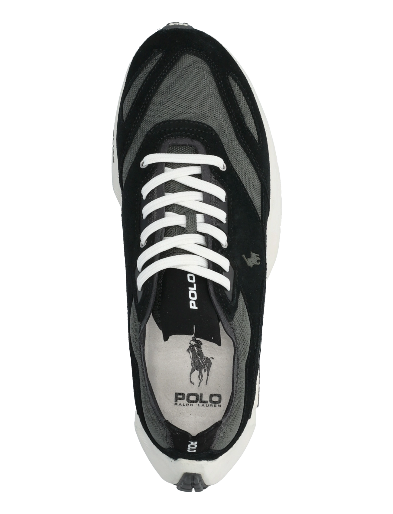 Polo Ralph Lauren - Boerum Suede-Paneled Knit Sneaker - shop by occasion - black/charcoal gr - 3