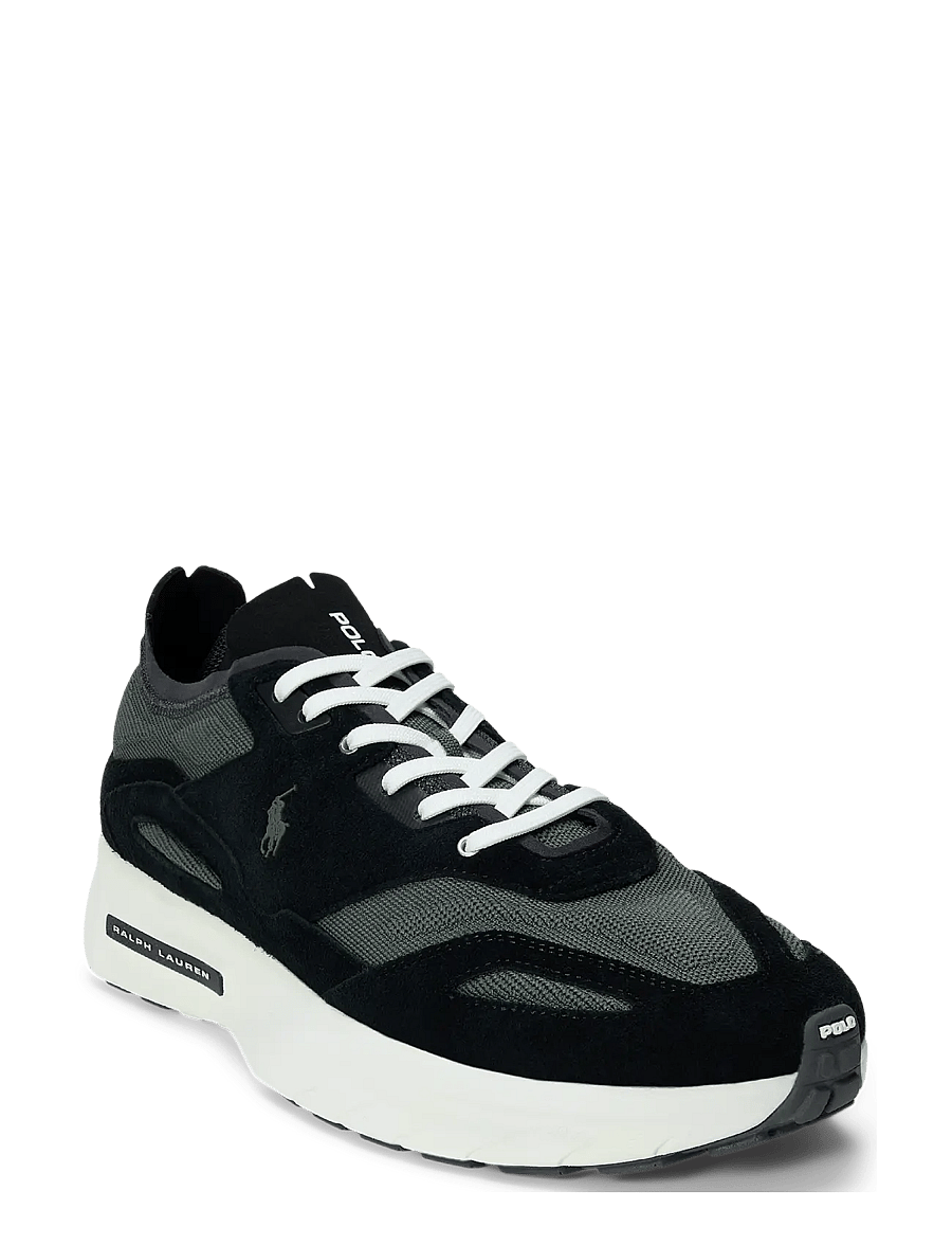 Polo Ralph Lauren - Boerum Suede-Paneled Knit Sneaker - nach anlass kaufen - black/charcoal gr - 3
