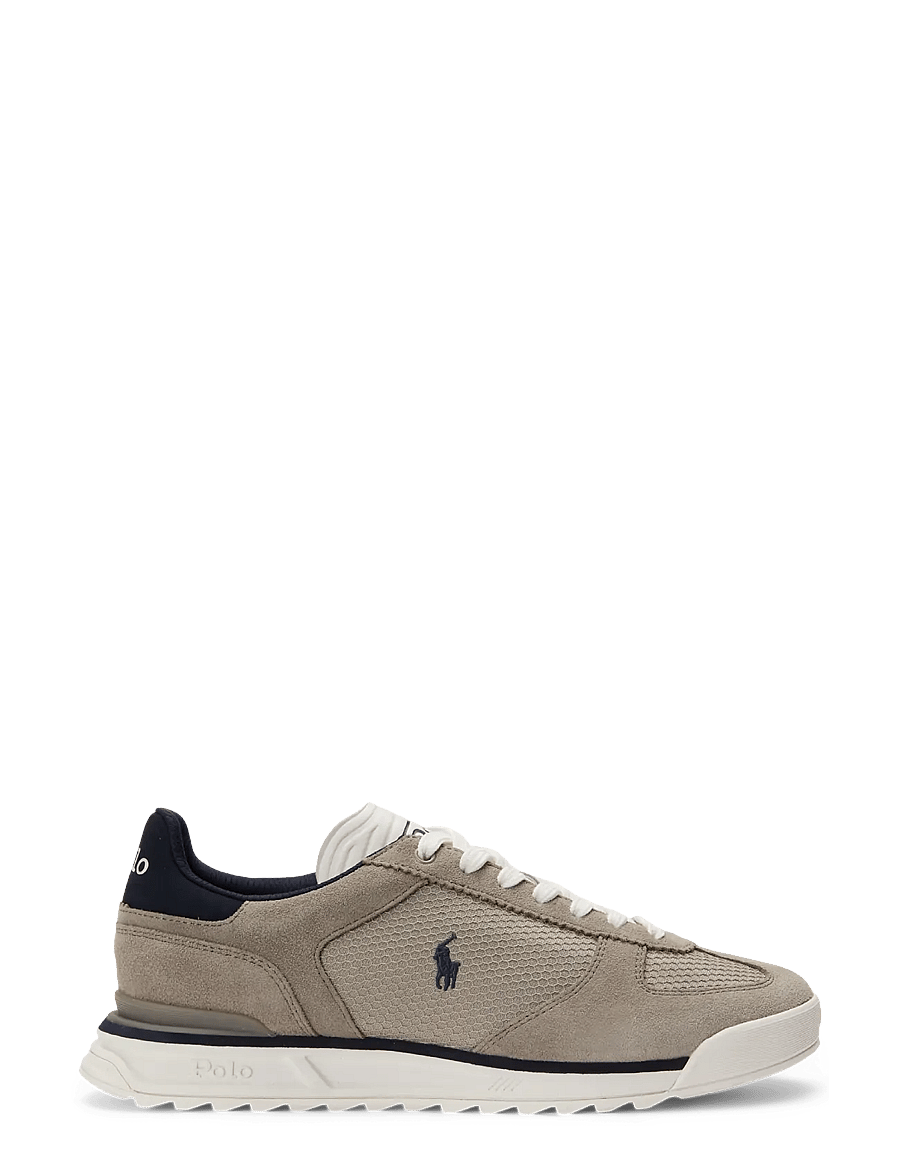 Polo Ralph Lauren - Varick Suede & Mesh Sneaker - lave sneakers - tonal earth grey - 0