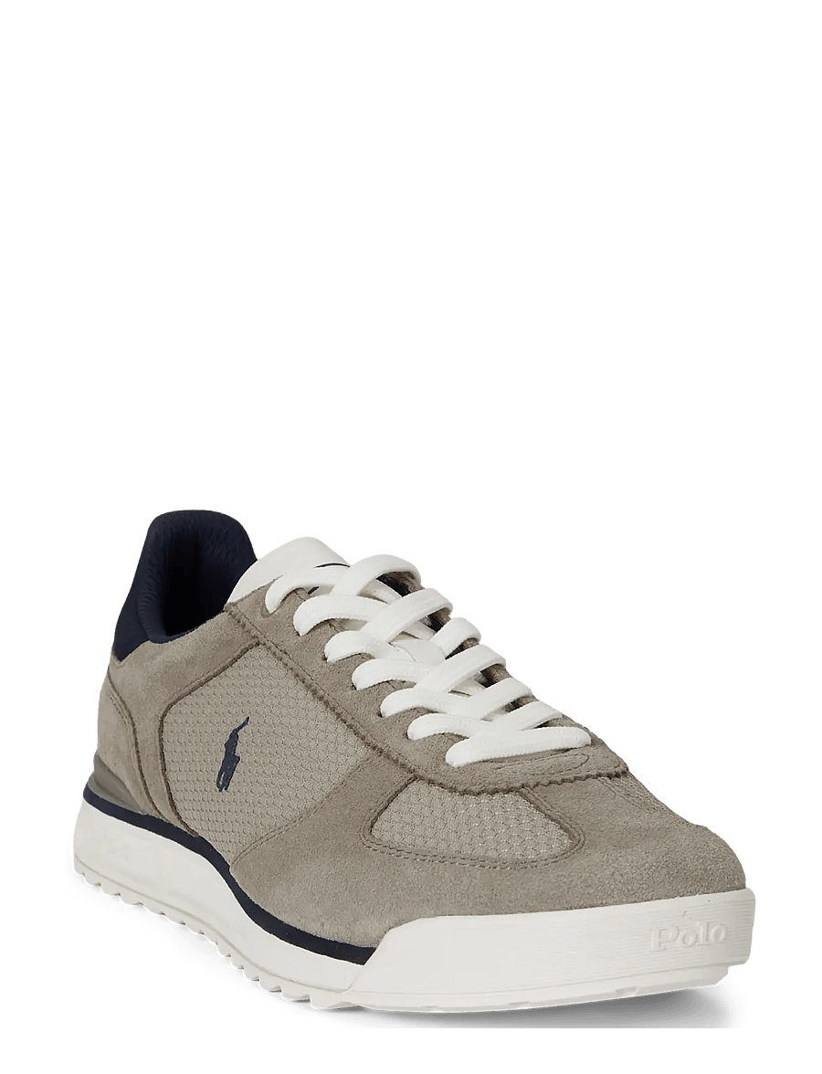 Polo Ralph Lauren - Varick Suede & Mesh Sneaker - lave sneakers - tonal earth grey - 1