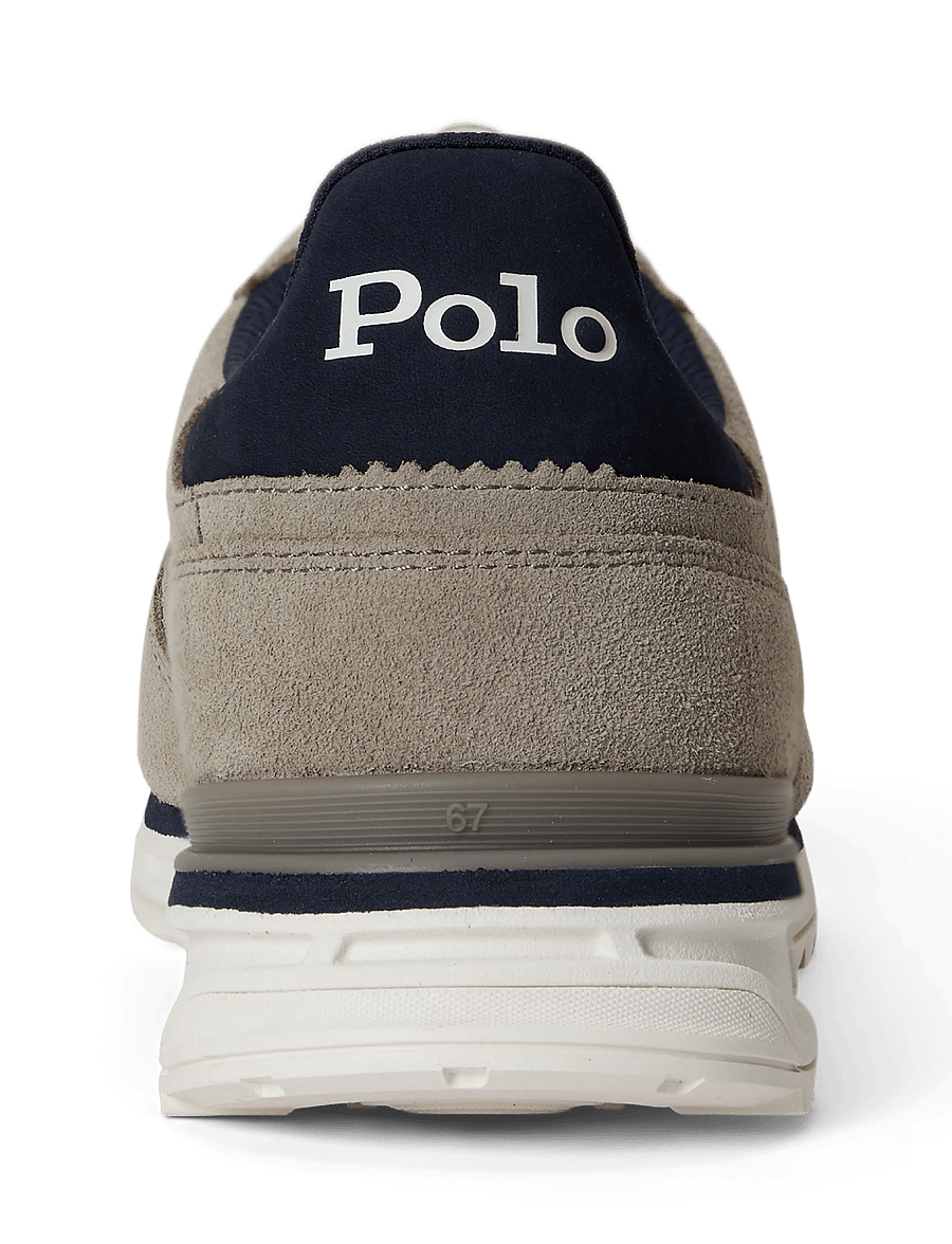 Polo Ralph Lauren - Varick Suede & Mesh Sneaker - lave sneakers - tonal earth grey - 3