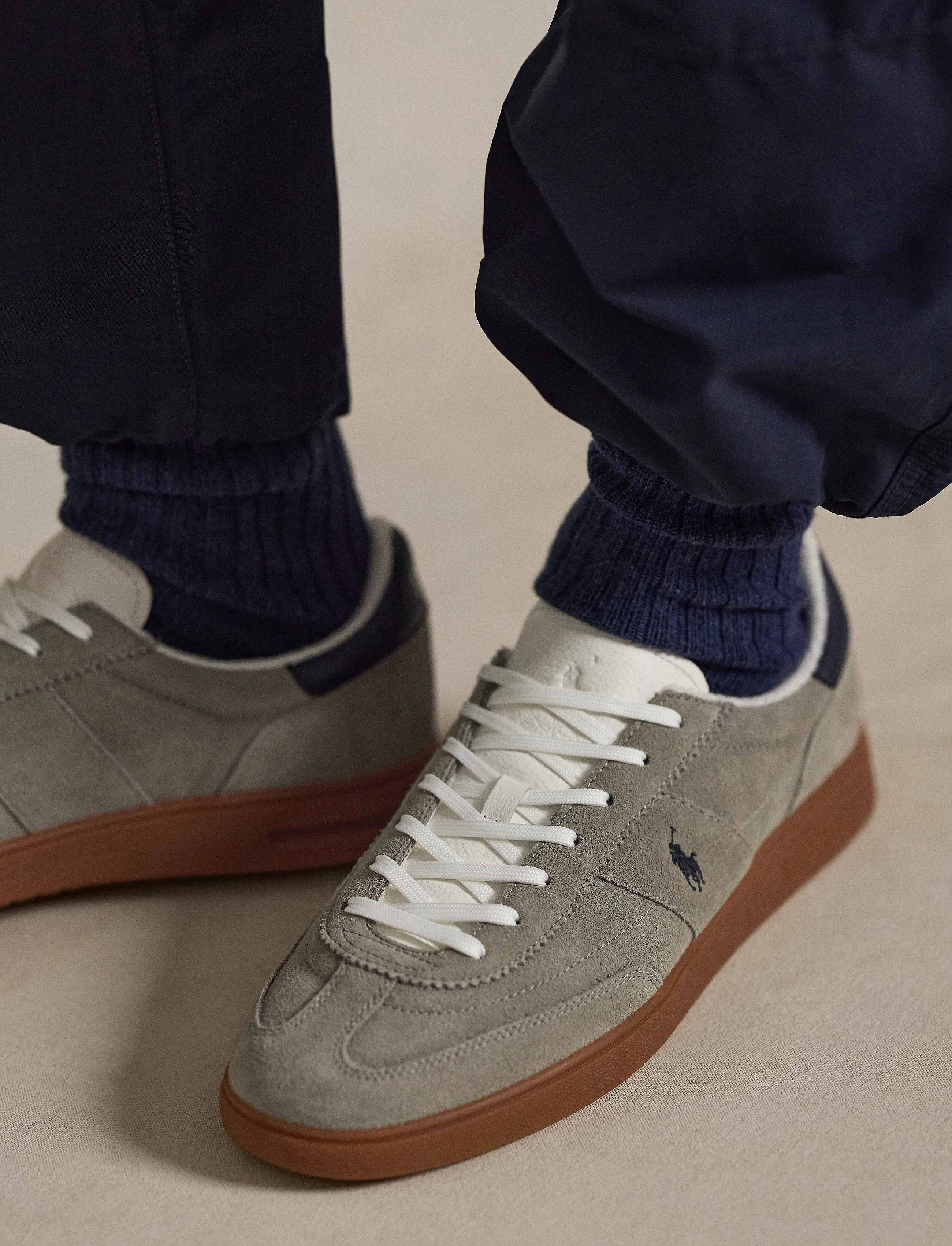 Polo Ralph Lauren - SUEDE-BEDFORD PP-SK-LTL - lave sneakers - earth grey/hunter - 5