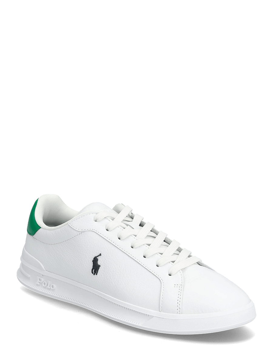 Polo Ralph Lauren - LEATHER-HRT CRT II-SK-LTL - lave sneakers - white/billiard gr - 0