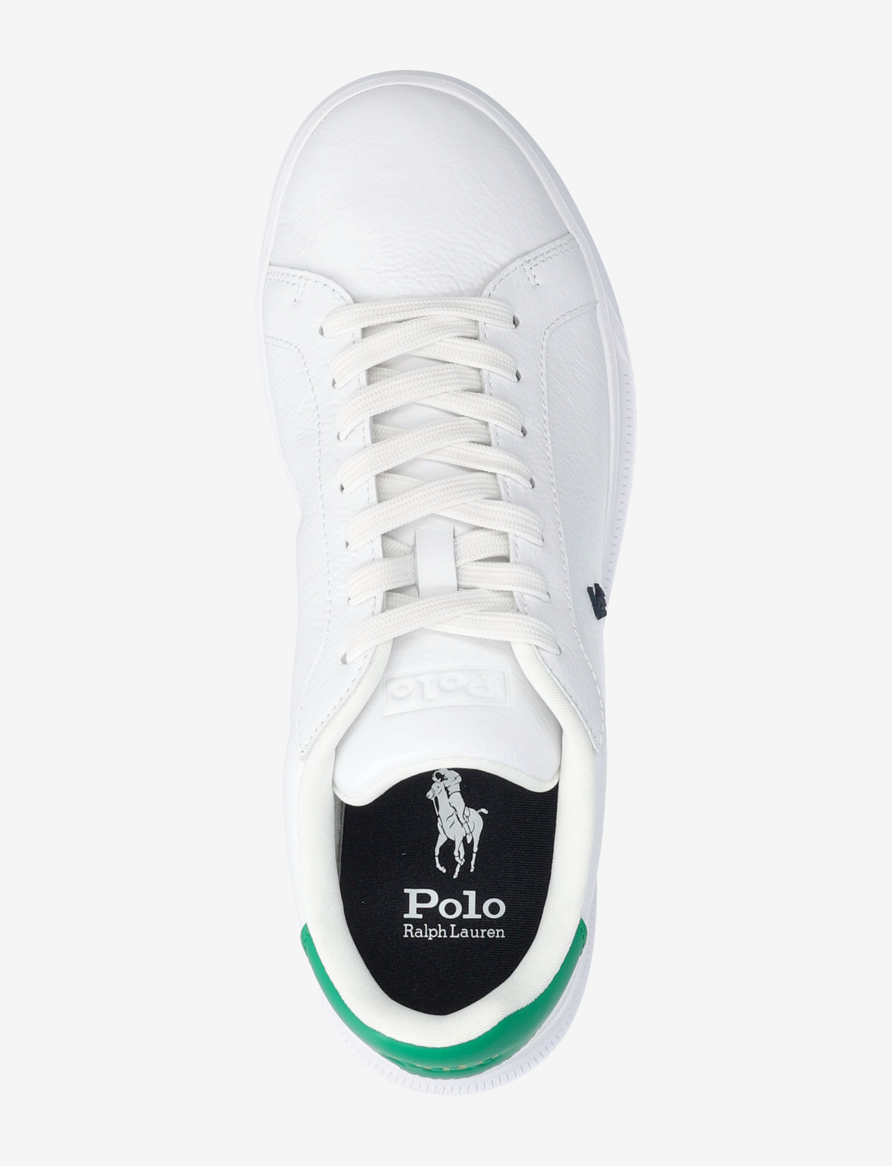 Polo Ralph Lauren - LEATHER-HRT CRT II-SK-LTL - lave sneakers - white/billiard gr - 3
