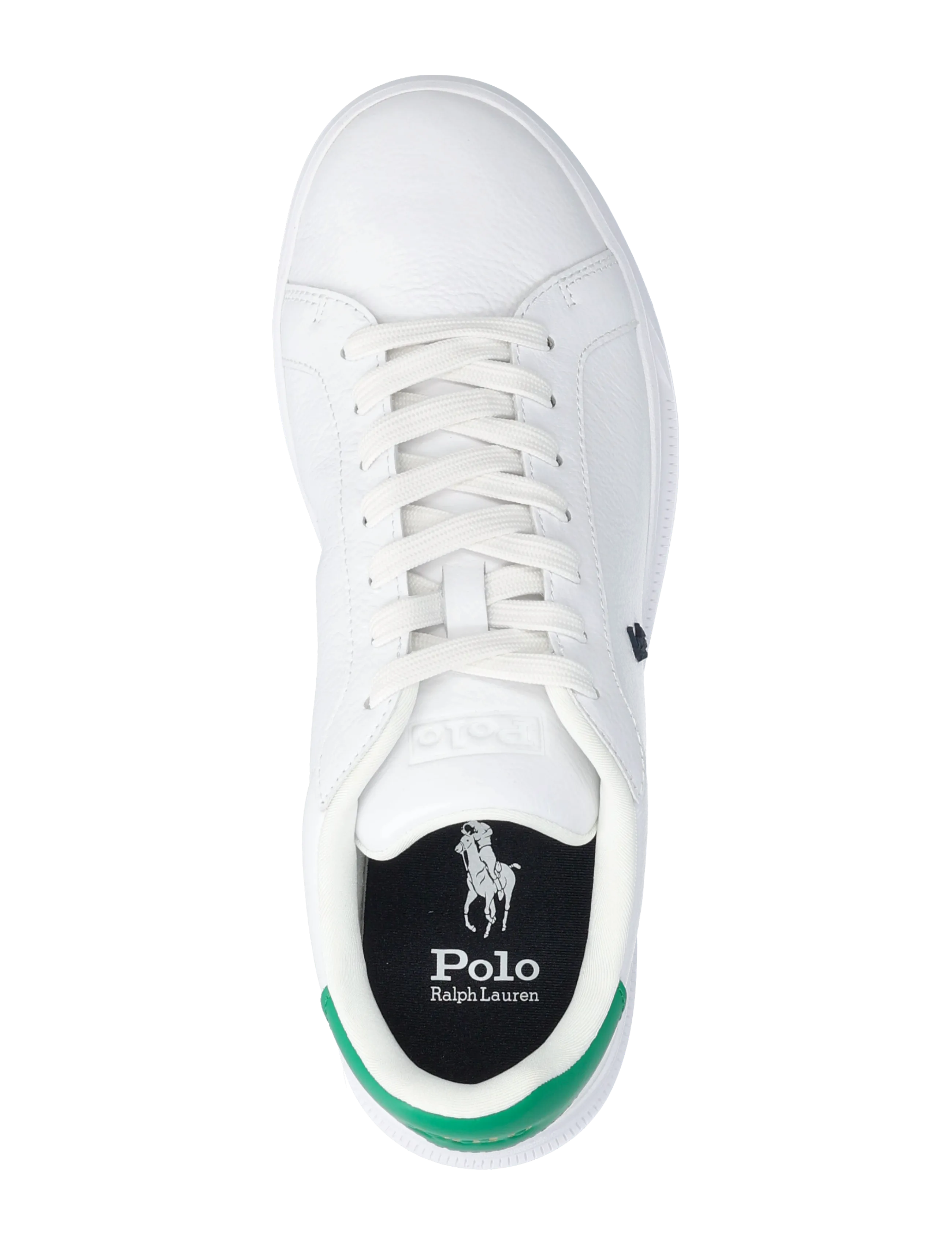 Polo Ralph Lauren - LEATHER-HRT CRT II-SK-LTL - baskets basses - white/billiard gr - 3