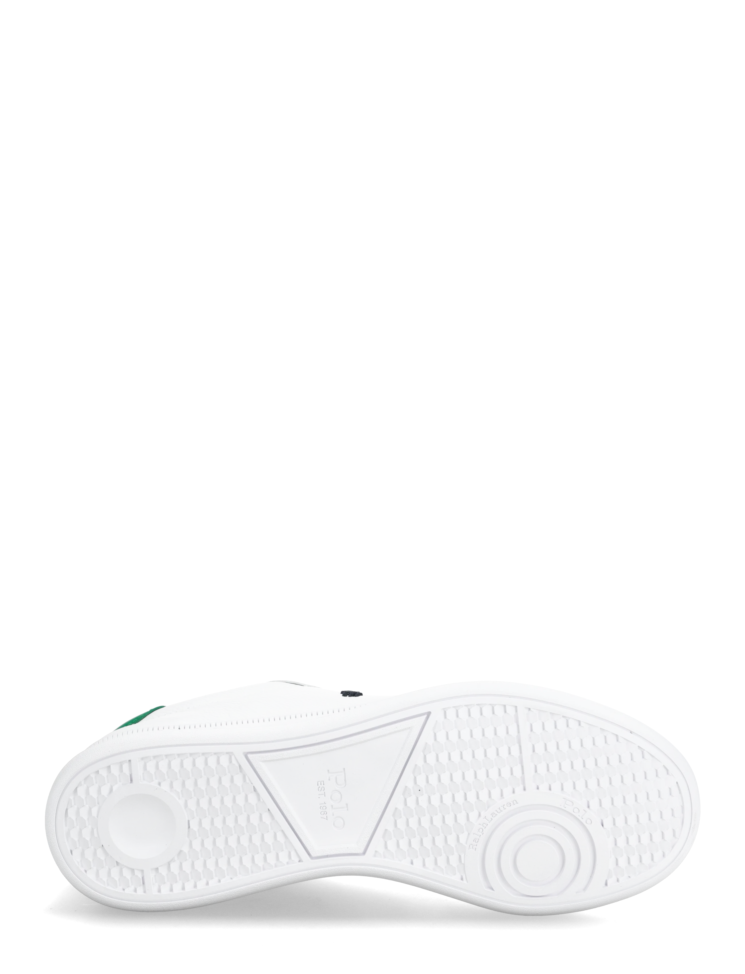 Polo Ralph Lauren - LEATHER-HRT CRT II-SK-LTL - baskets basses - white/billiard gr - 4