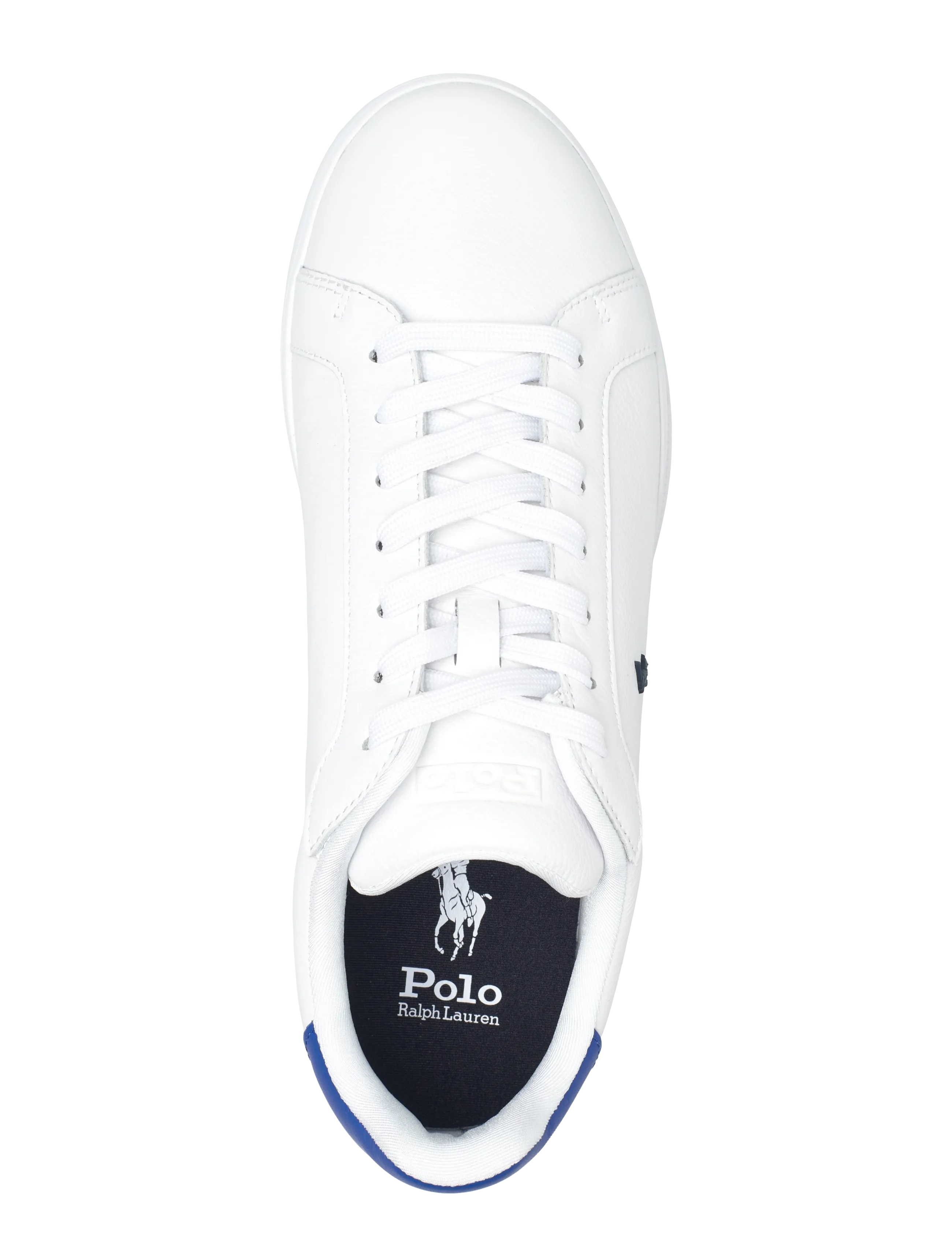 Polo Ralph Lauren - LEATHER-HRT CRT II-SK-LTL - lave sneakers - white/heritage bl - 3