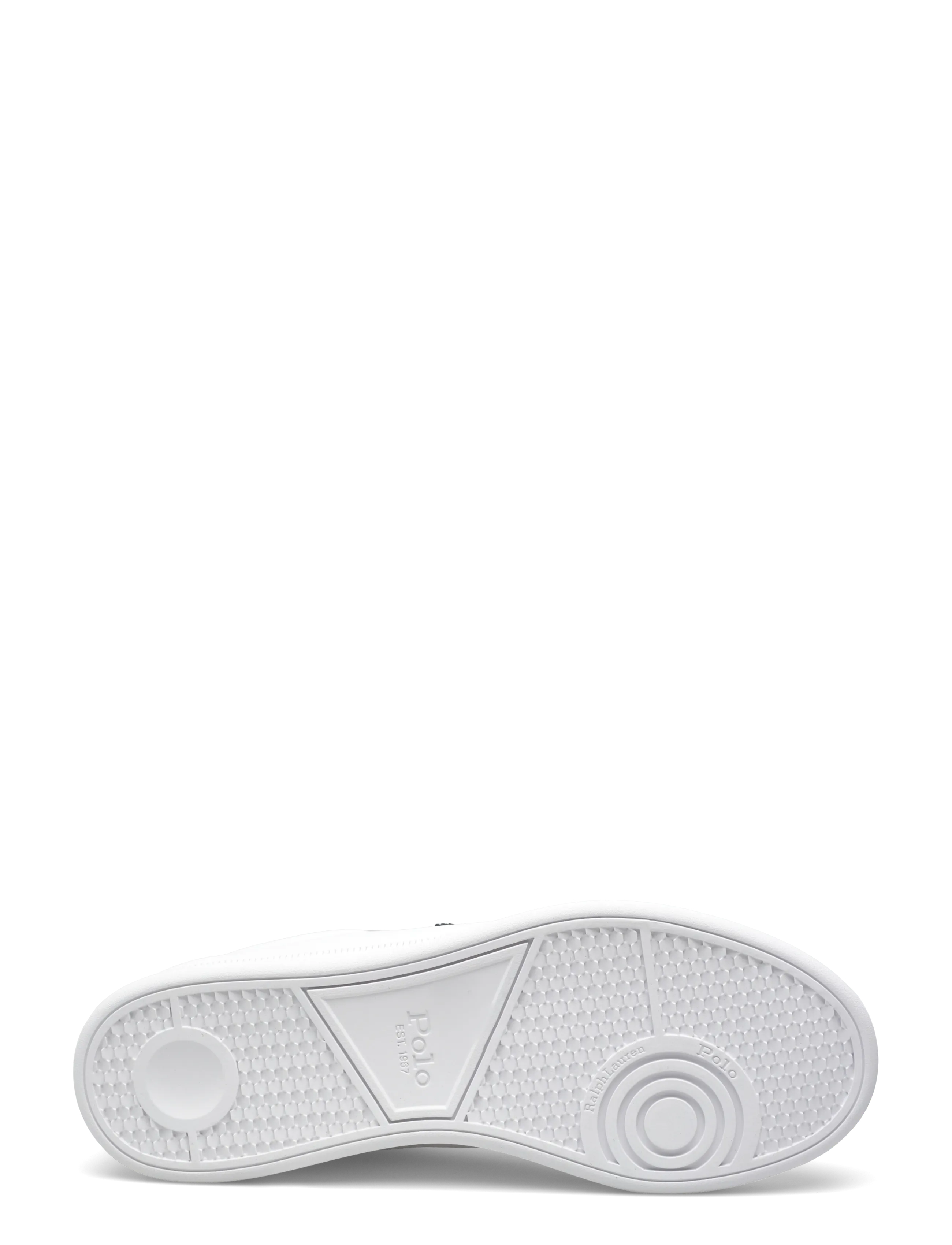 Polo Ralph Lauren - LEATHER-HRT CRT II-SK-LTL - lave sneakers - white/heritage bl - 4
