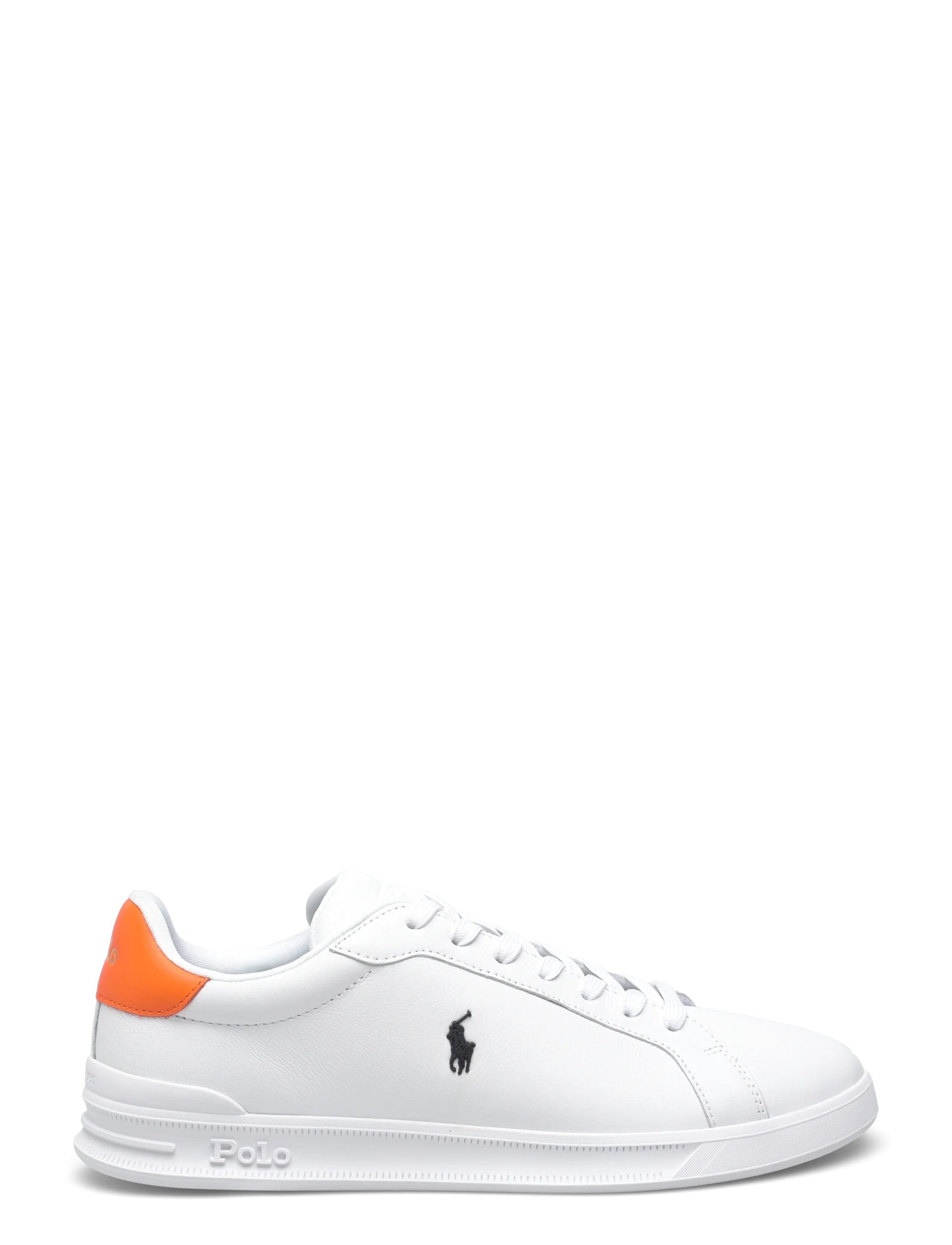 Polo Ralph Lauren - LEATHER-HRT CRT II-SK-LTL - lave sneakers - white/resort oran - 1