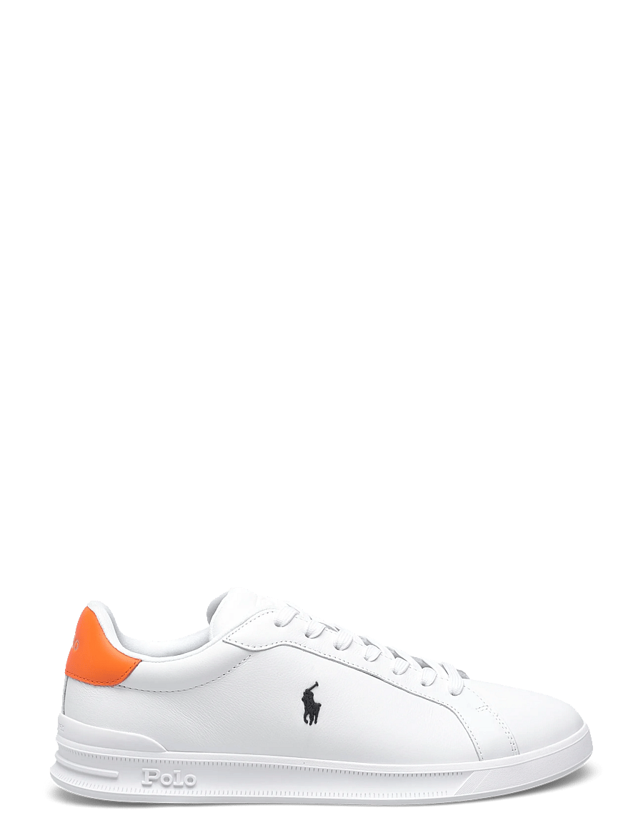 Polo Ralph Lauren - LEATHER-HRT CRT II-SK-LTL - lave sneakers - white/resort oran - 1