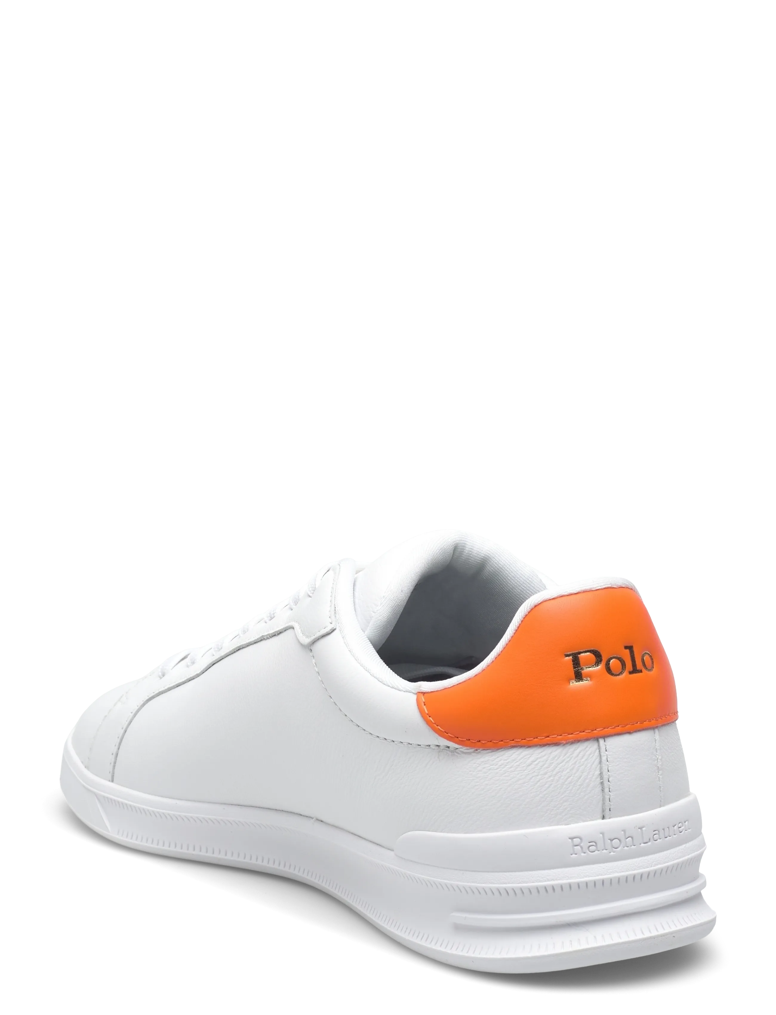 Polo Ralph Lauren - LEATHER-HRT CRT II-SK-LTL - lave sneakers - white/resort oran - 2