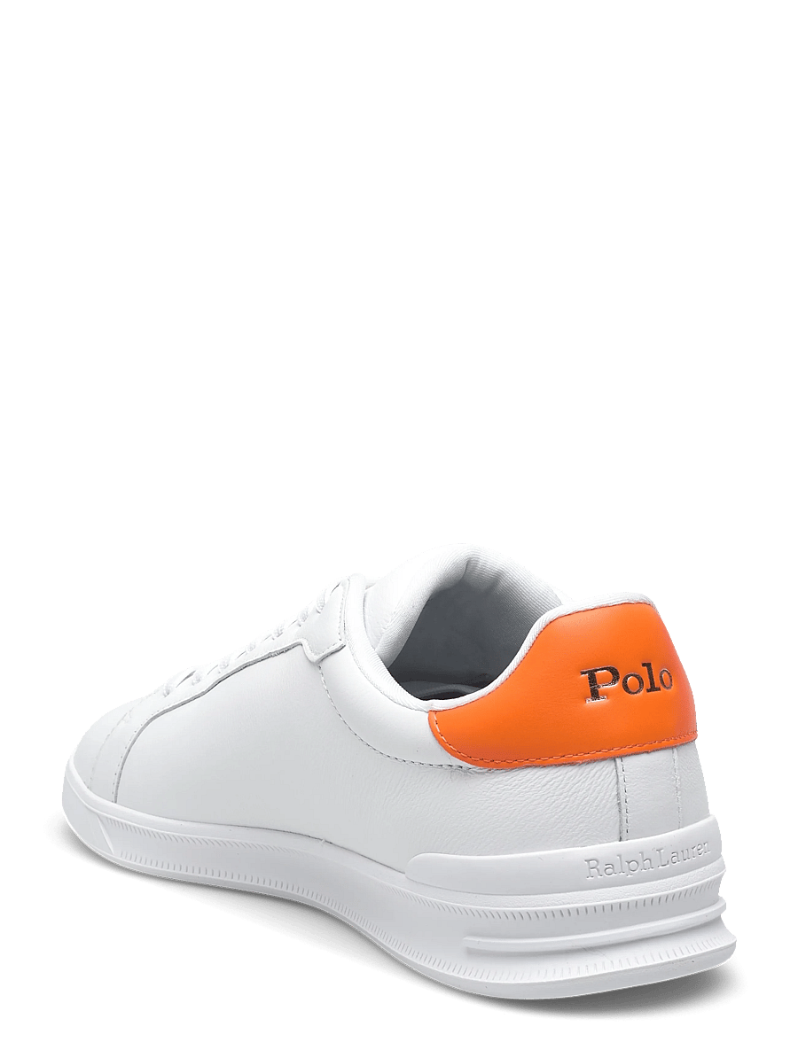 Polo Ralph Lauren - LEATHER-HRT CRT II-SK-LTL - lave sneakers - white/resort oran - 2
