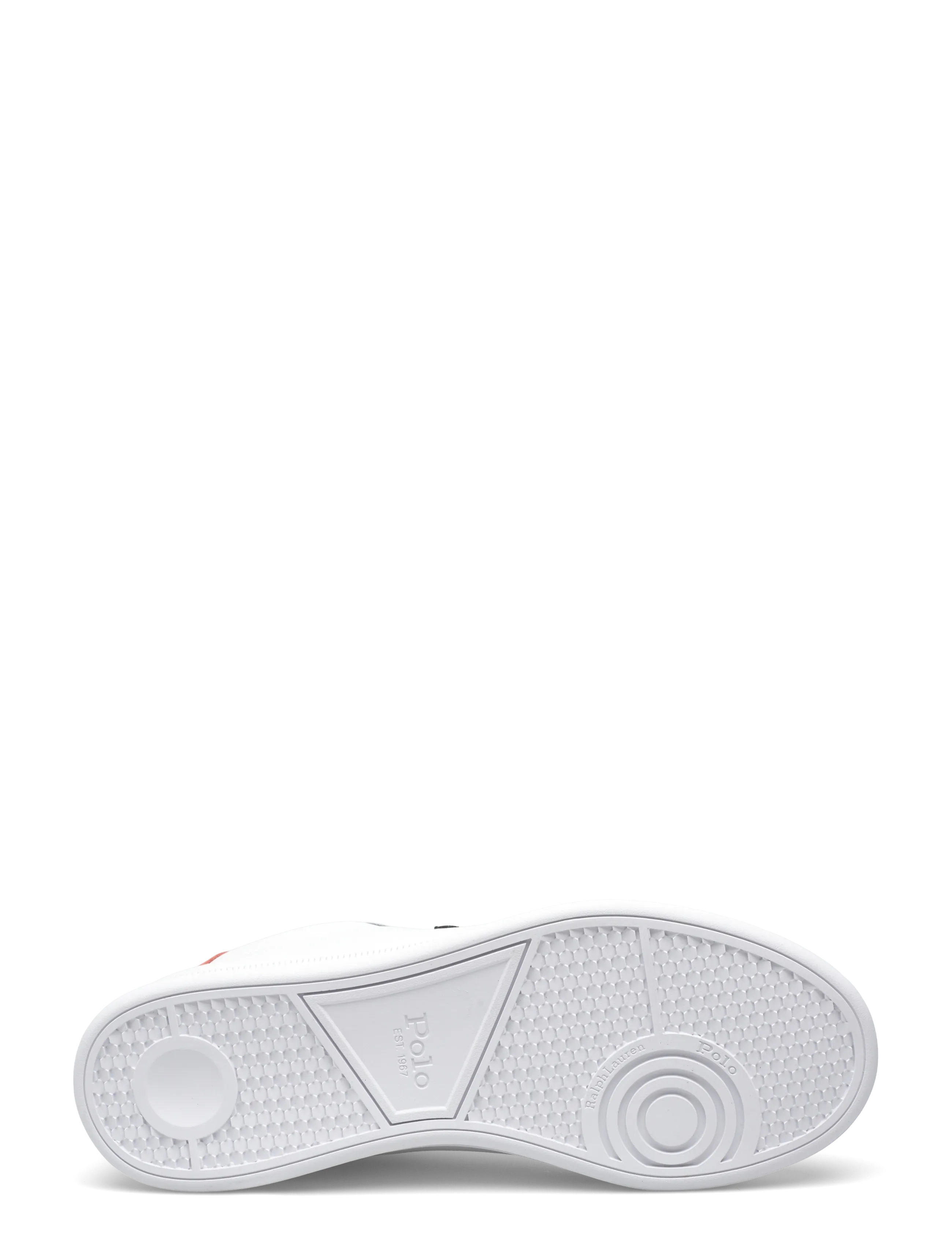 Polo Ralph Lauren - LEATHER-HRT CRT II-SK-LTL - lave sneakers - white/resort oran - 4