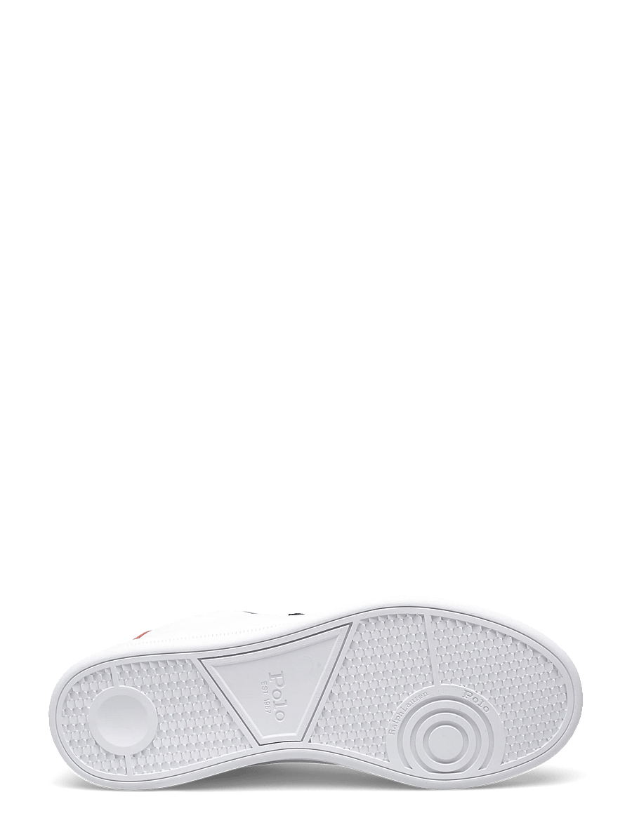 Polo Ralph Lauren - LEATHER-HRT CRT II-SK-LTL - lave sneakers - white/resort oran - 4