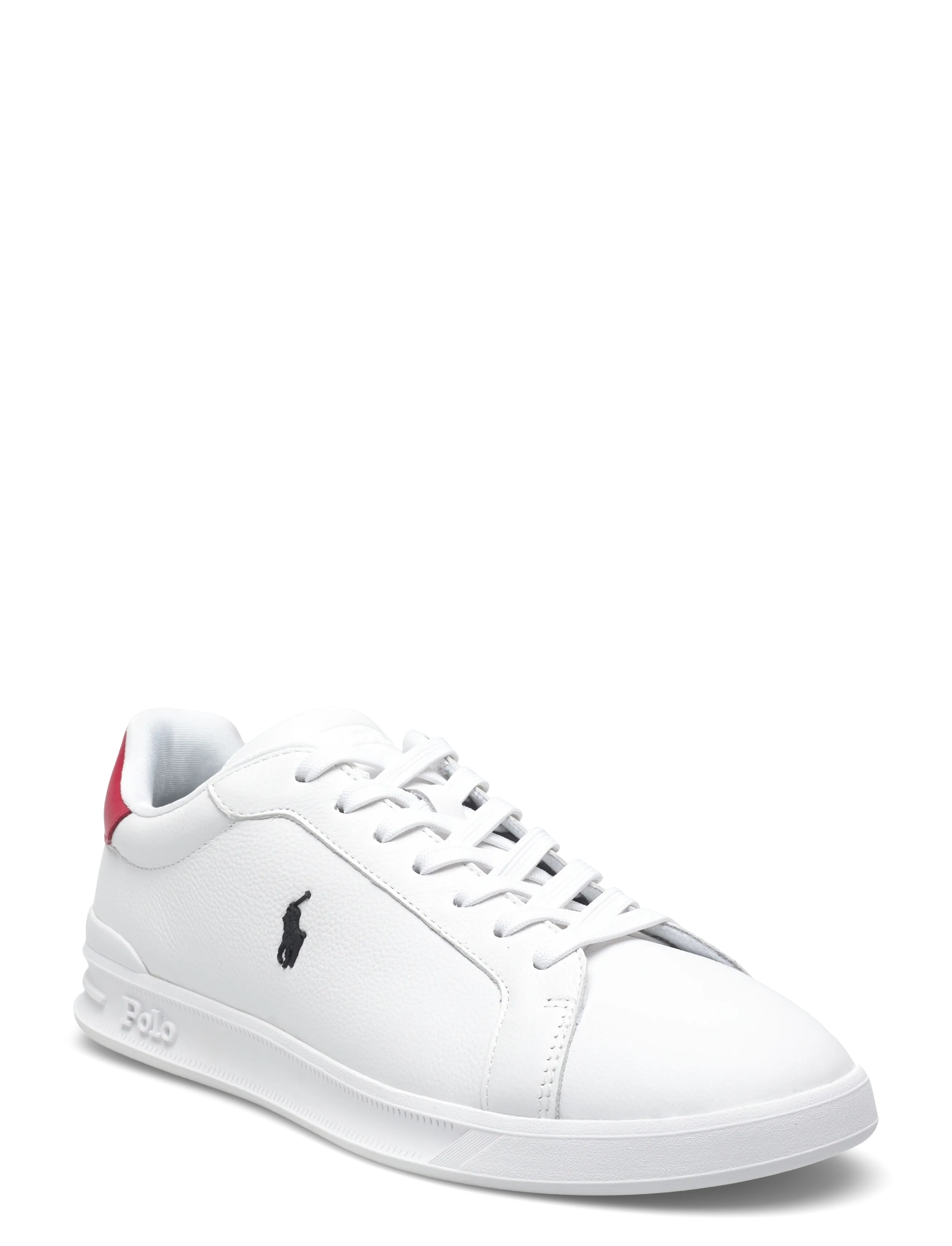 Polo Ralph Lauren LEATHER-HRT CRT II-SK-LTL - Schuhe - WHITE/RL 2000 RED / white