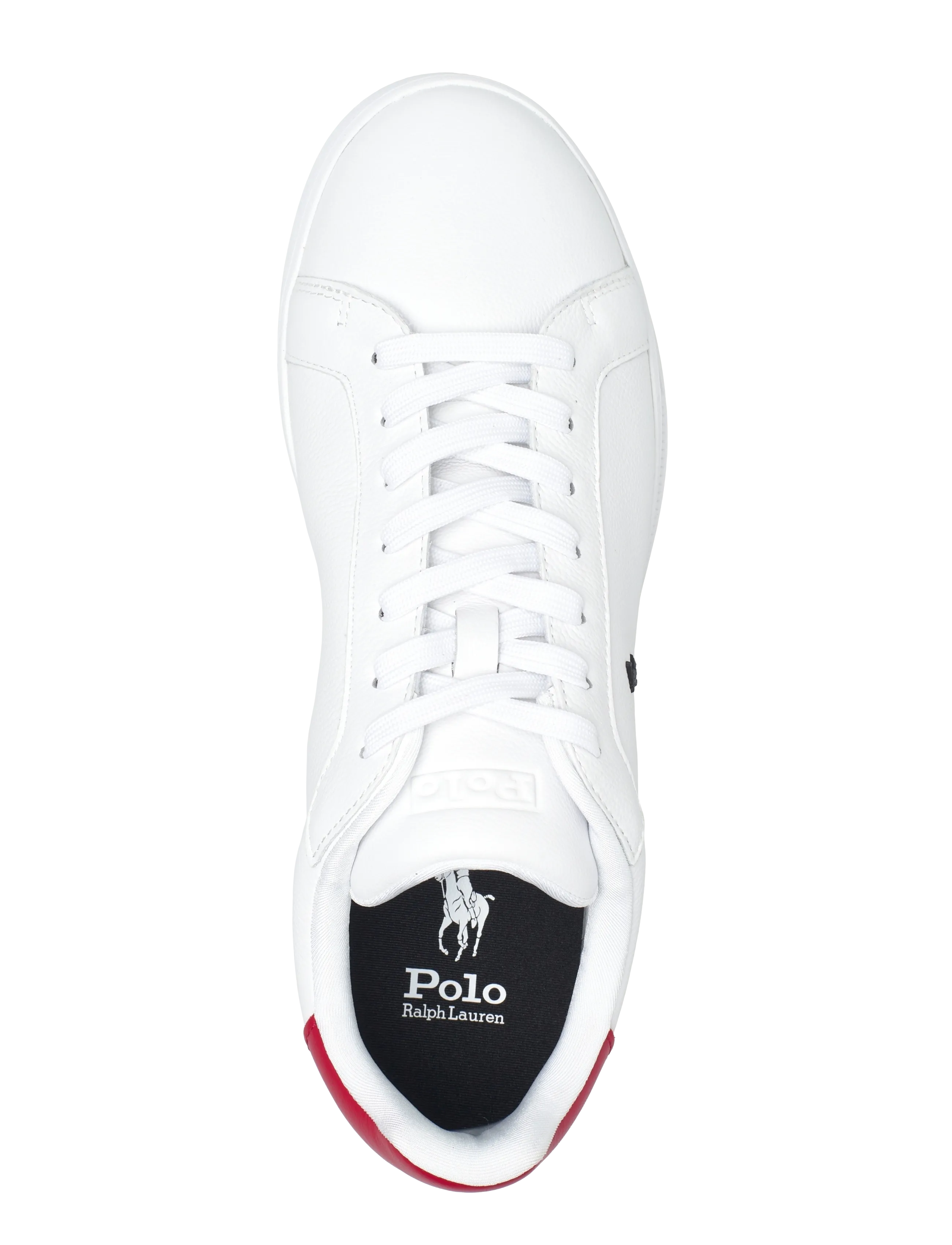 Polo Ralph Lauren - LEATHER-HRT CRT II-SK-LTL - low-top sneaker - white/rl 2000 red - 3
