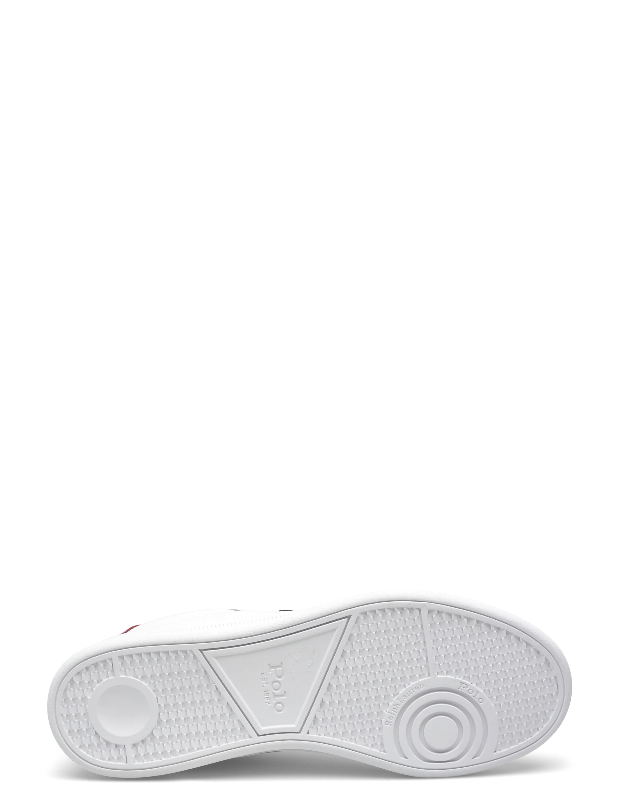 Polo Ralph Lauren - LEATHER-HRT CRT II-SK-LTL - low-top sneaker - white/rl 2000 red - 4