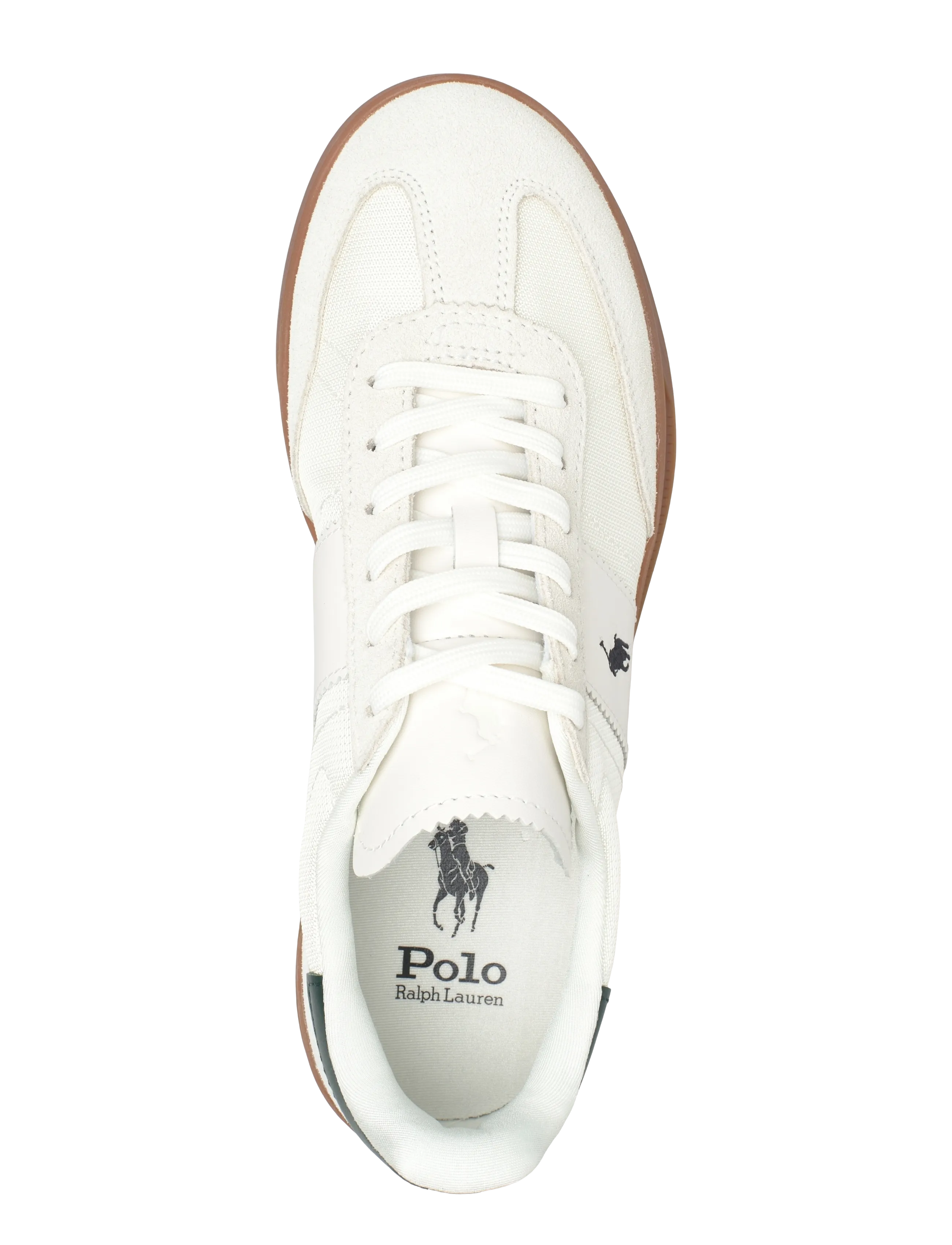 Polo Ralph Lauren - NYLON/SUEDE-HRT AERA PP-SK-LTL - lave sneakers - bianco/college gr - 3