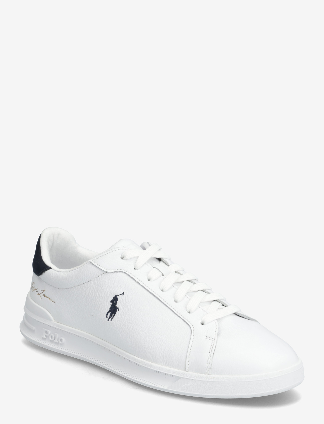 Polo Ralph Lauren - Heritage Court II Leather Sneaker - tennised - white/hunter navy - 0