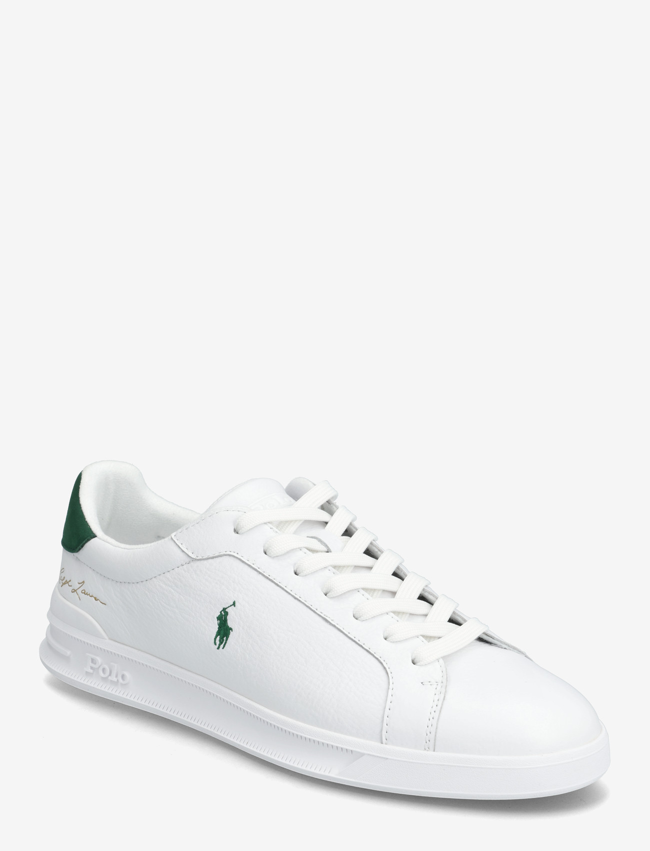 Polo Ralph Lauren - Heritage Court II Leather Sneaker - niedriger schnitt - white/new forest - 0