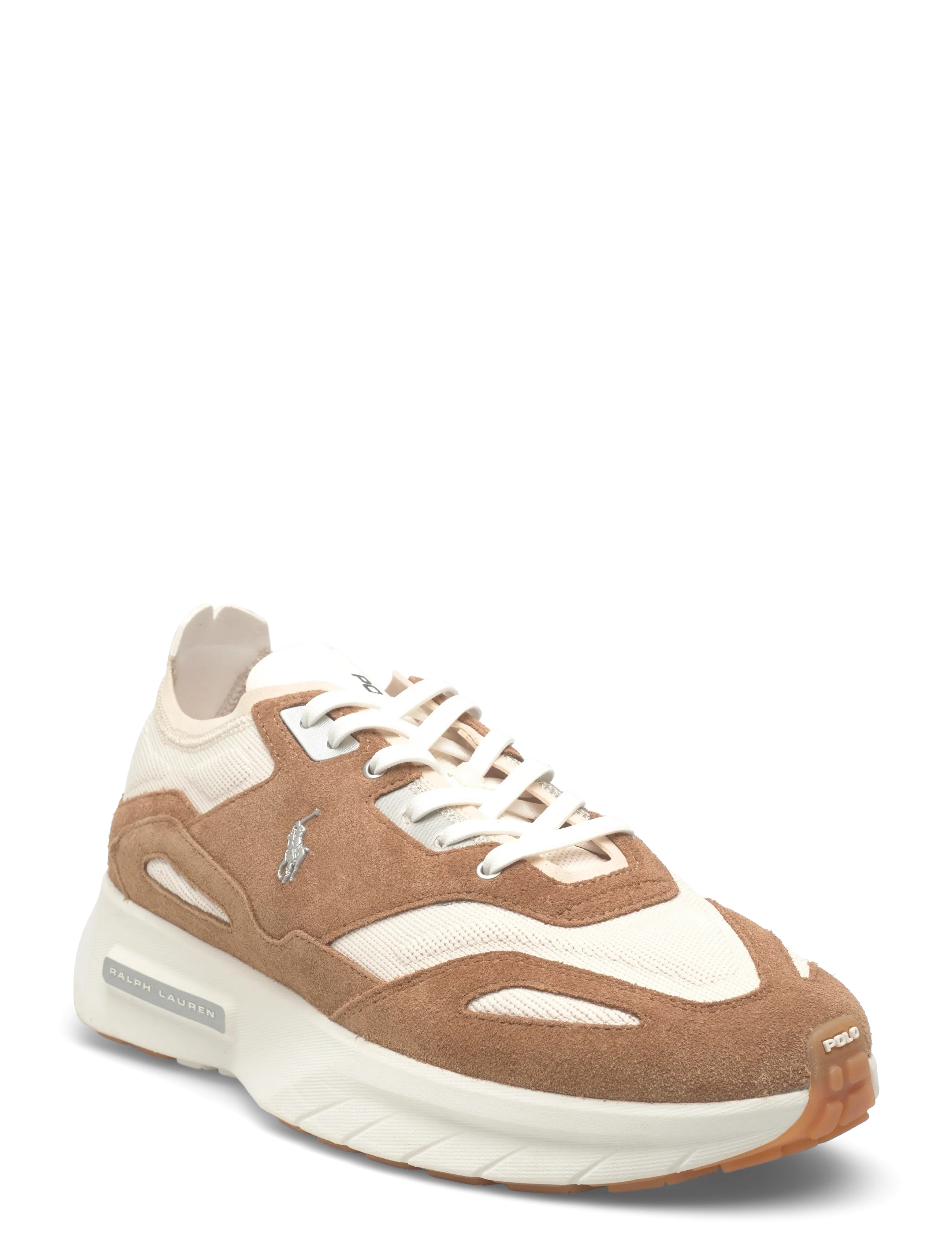 Polo Ralph Lauren Boerum Suede-Paneled Knit Sneaker - 4 for 3 - DESERT TAN/DECKWA / brown