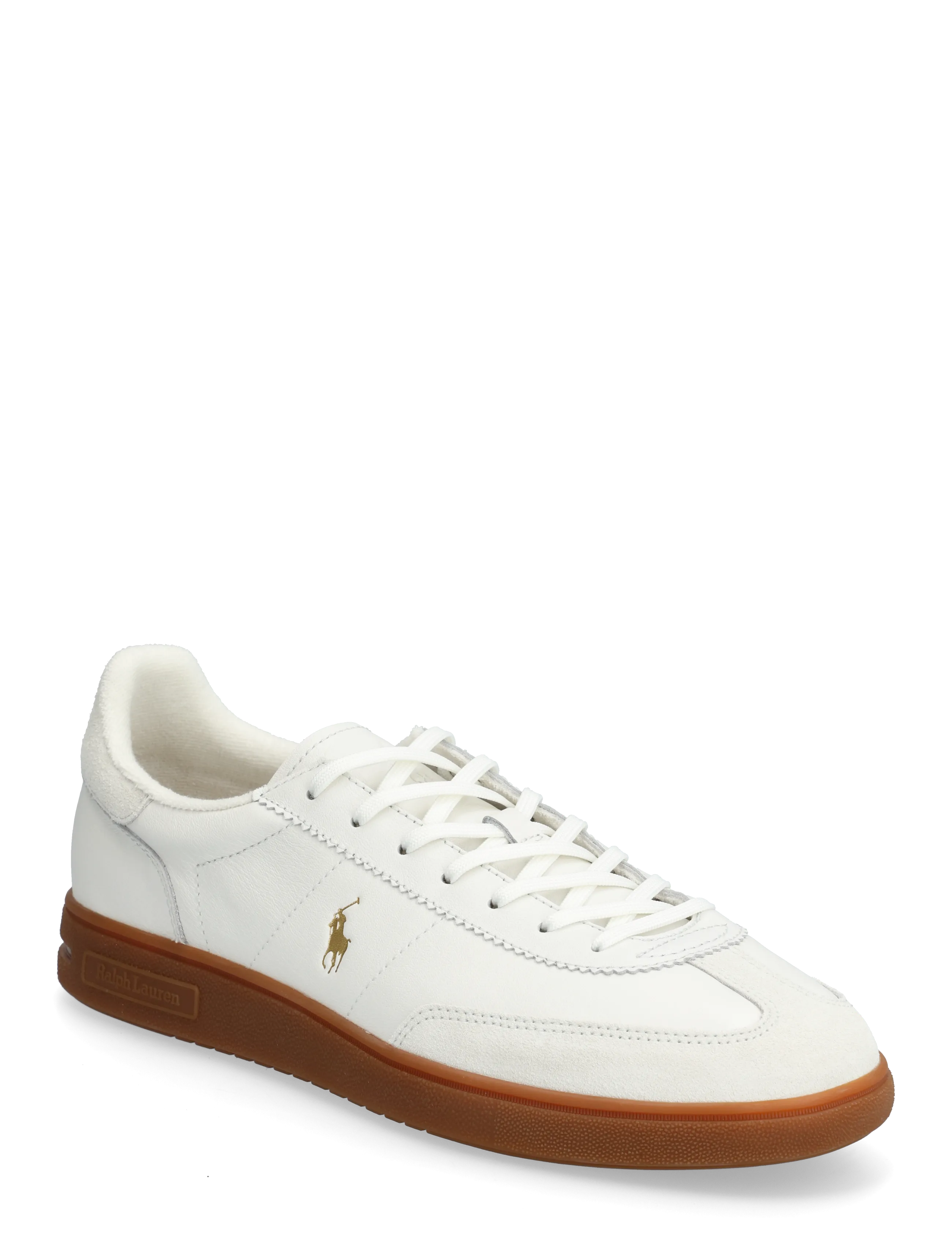 Polo Ralph Lauren Bedford Leather-Suede Sneaker, Mænd, Lave Sneakers, Hvid, Str: 46