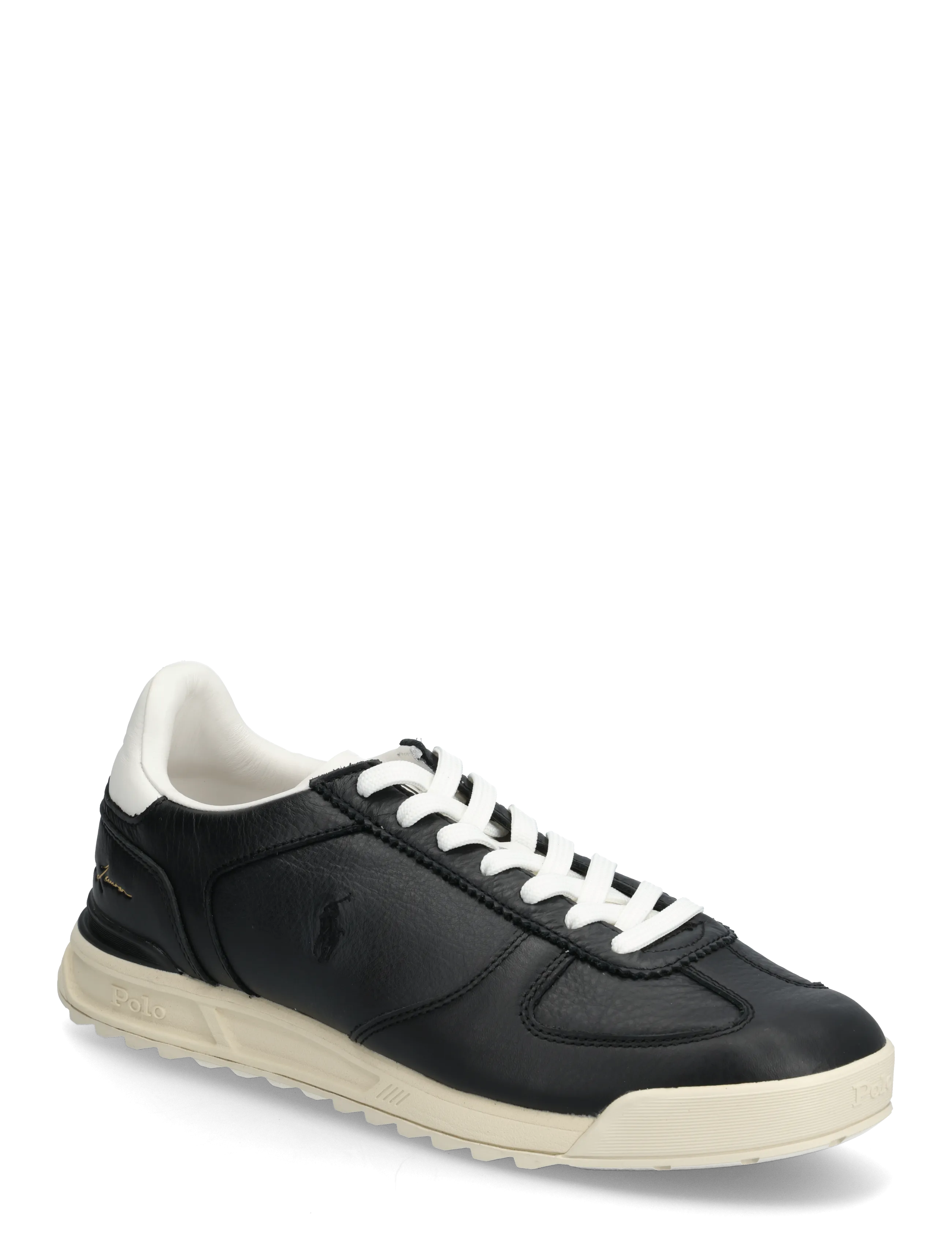 Polo Ralph Lauren Varick Leather Sneaker, Mænd, Læder Sneakers, Sort, Str: 43