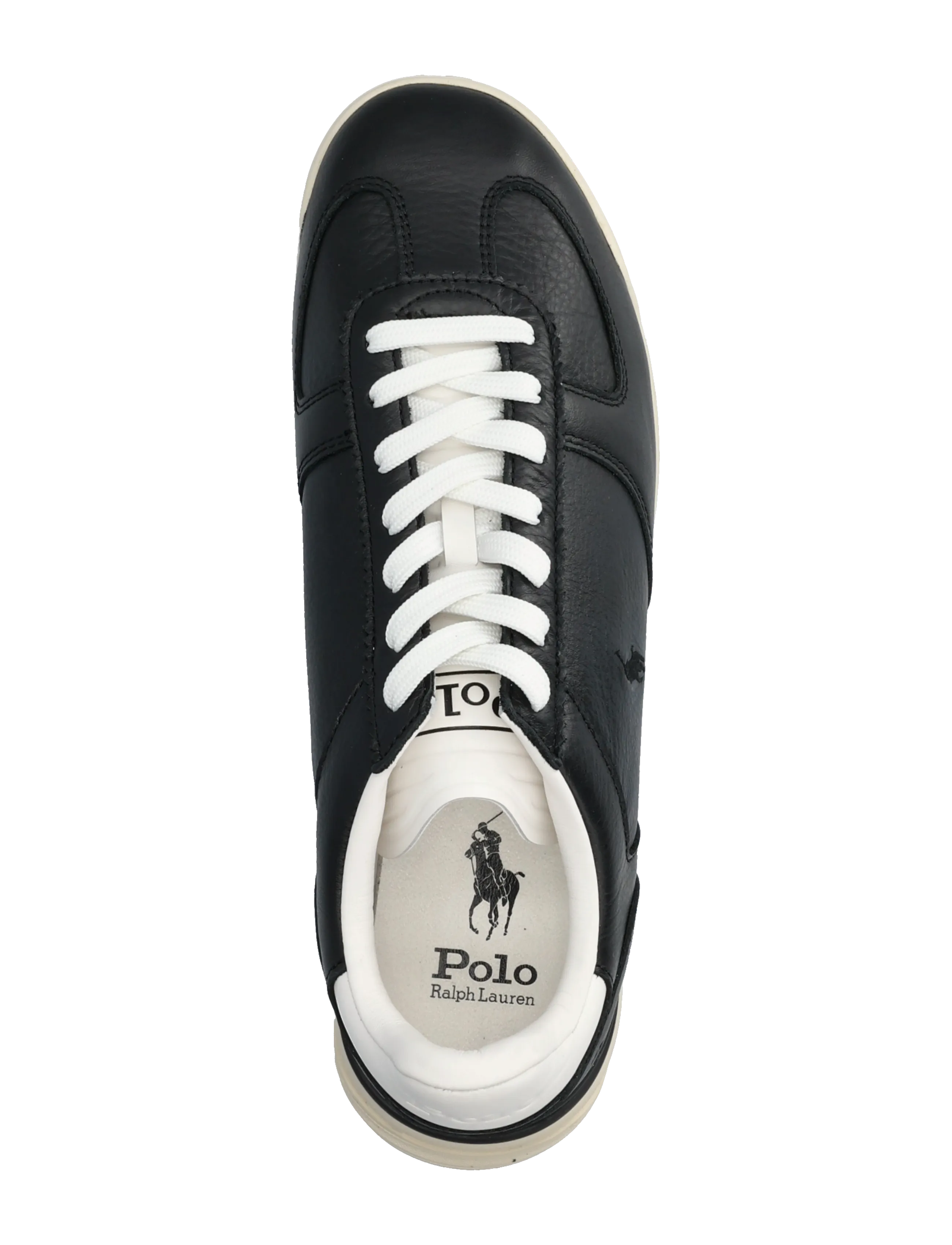 Polo Ralph Lauren - LEATHER-VARICK SIG-SK-LTL - lave sneakers - black - 3