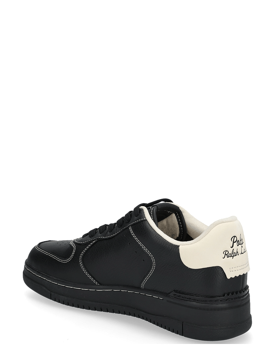 Polo Ralph Lauren - Masters Court Leather Sneaker - shop by occasion - black/ecru - 1
