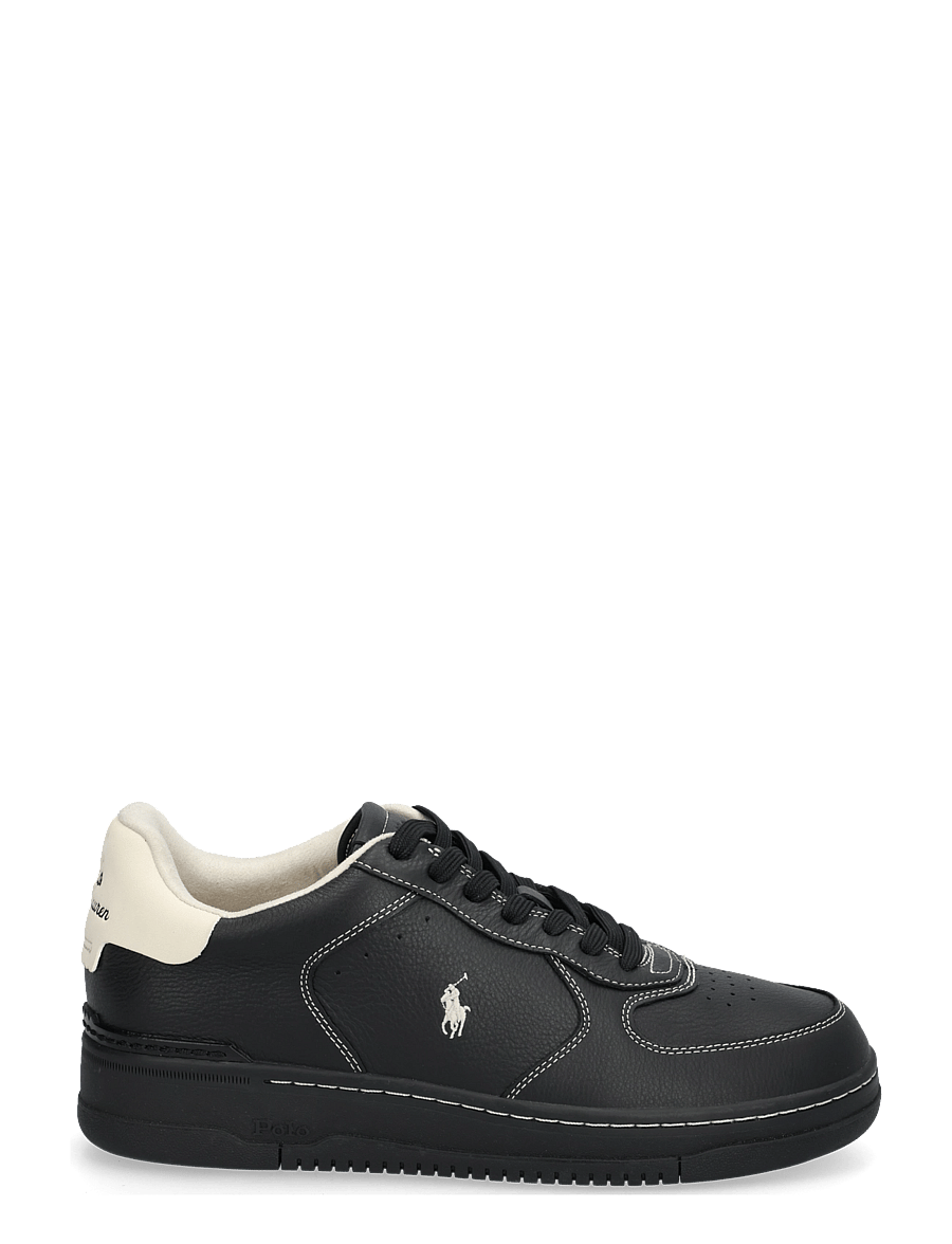 Polo Ralph Lauren - Masters Court Leather Sneaker - shop by occasion - black/ecru - 2