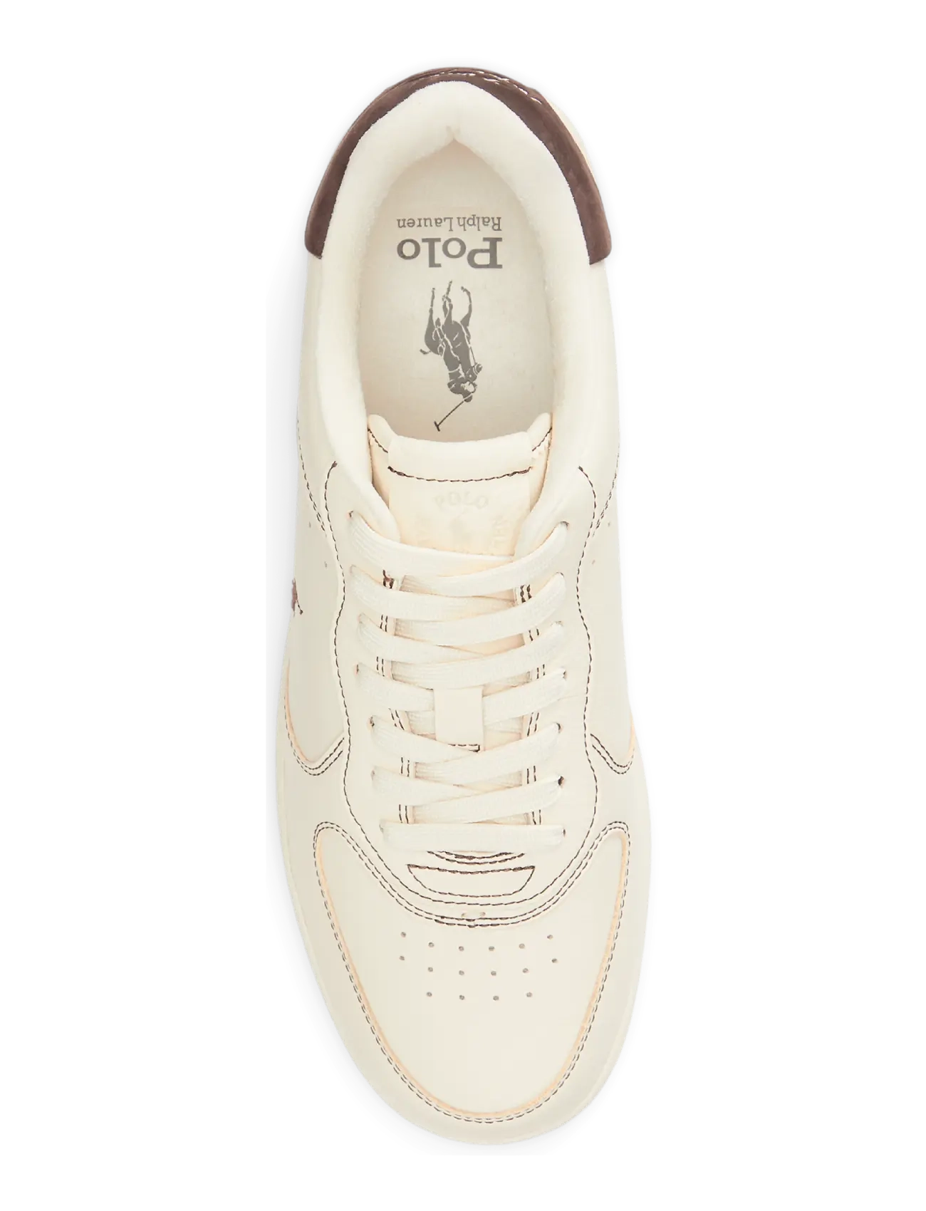 Polo Ralph Lauren - Masters Court Leather Sneaker - madala säärega - ecru/dark brown - 2