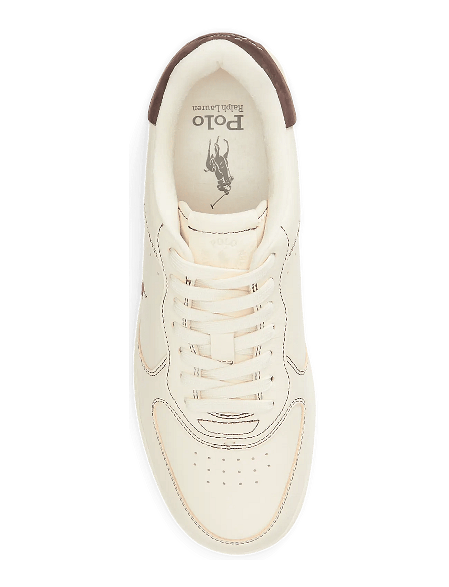 Polo Ralph Lauren - Masters Court Leather Sneaker - madala säärega - ecru/dark brown - 2