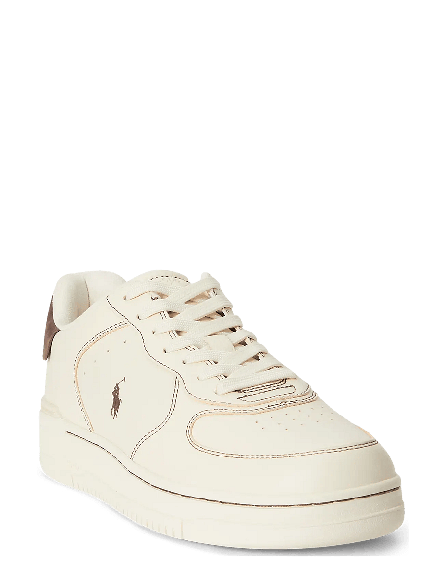 Polo Ralph Lauren - Masters Court Leather Sneaker - madala säärega - ecru/dark brown - 3