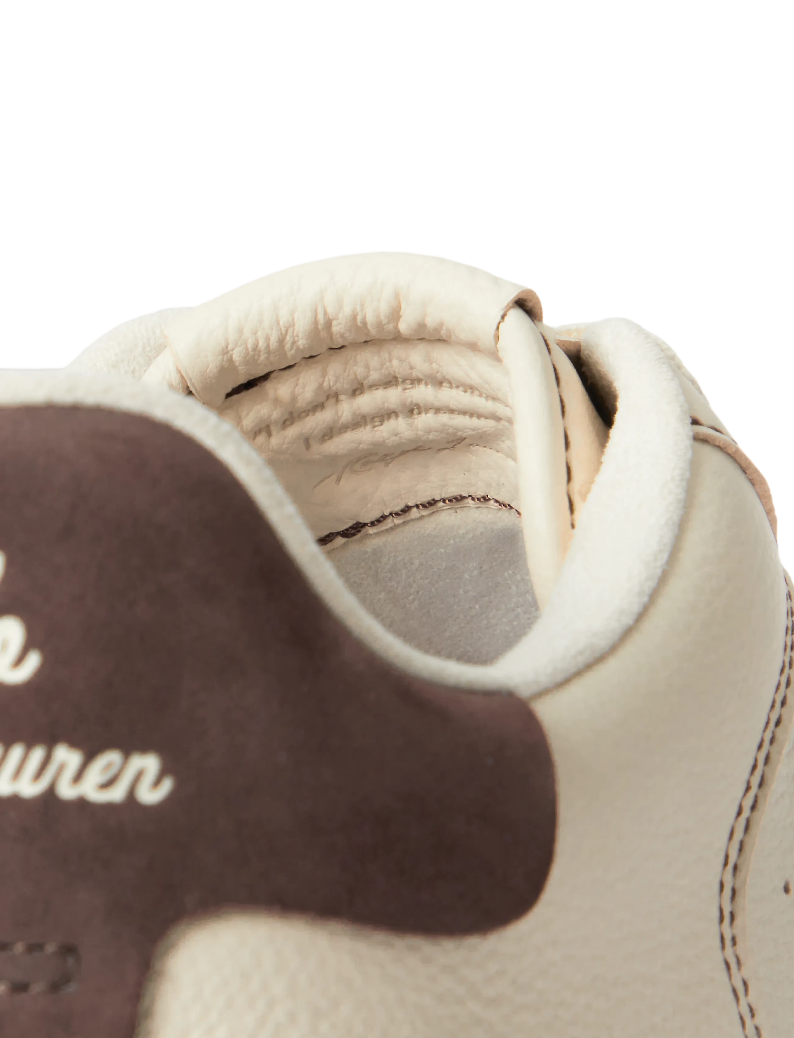 Polo Ralph Lauren - Masters Court Leather Sneaker - madala säärega - ecru/dark brown - 4