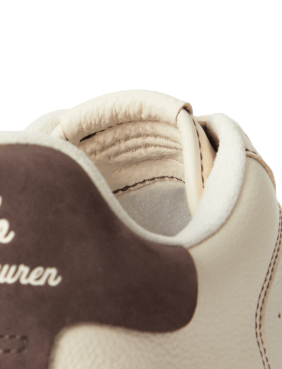 Polo Ralph Lauren - Masters Court Leather Sneaker - madala säärega - ecru/dark brown - 4