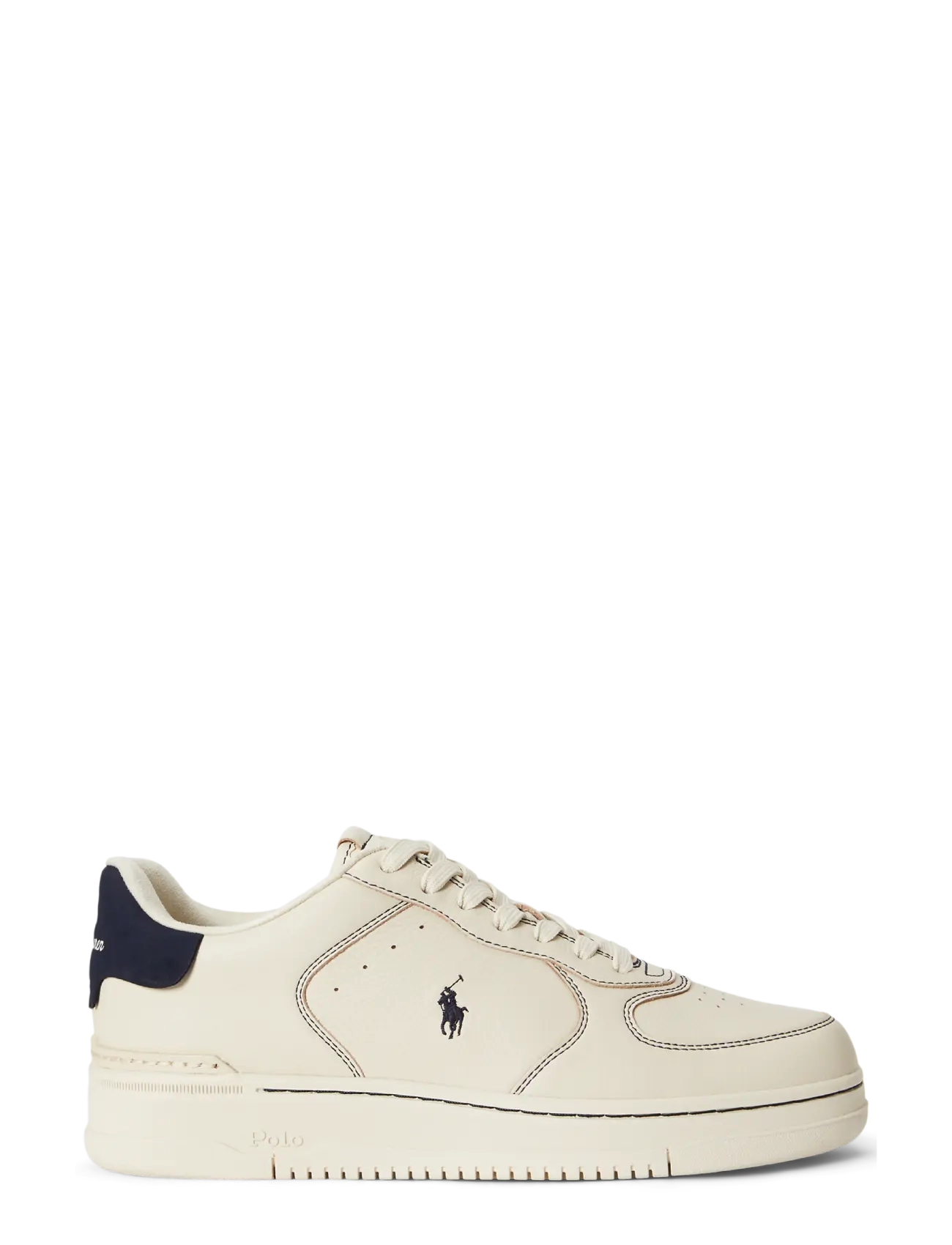 Polo Ralph Lauren Masters Court Leather Sneaker - Low Tops - ECRU/NAVY / cream