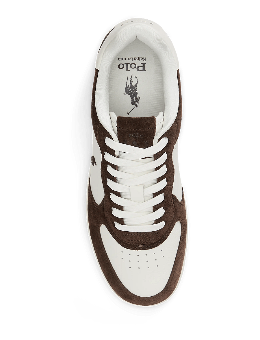 Polo Ralph Lauren - Masters Court Leather-Suede Sneaker - madala säärega - deckwash white/da - 2