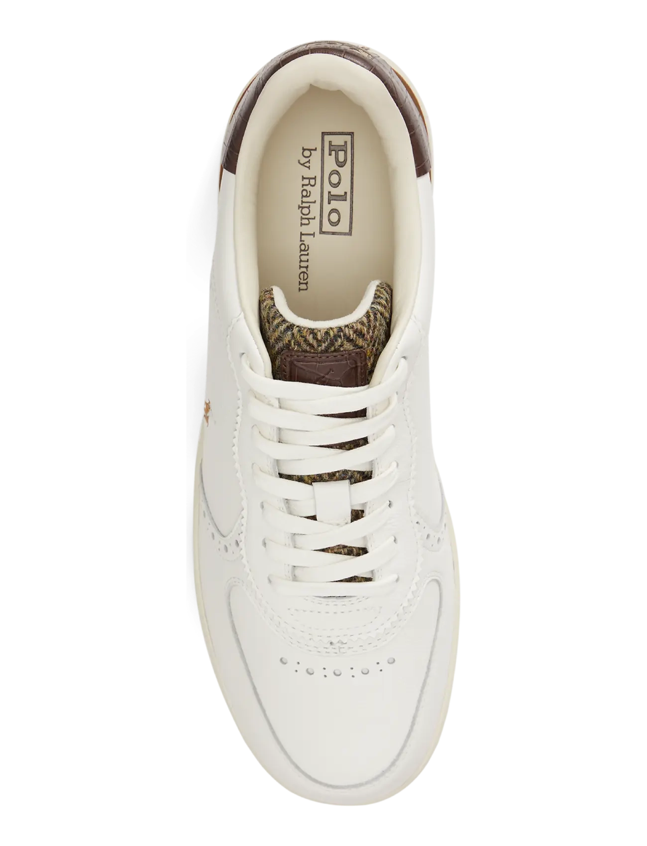 Polo Ralph Lauren - Masters Court Leather Brogue Sneaker - low-top sneaker - deckwash white/br - 2