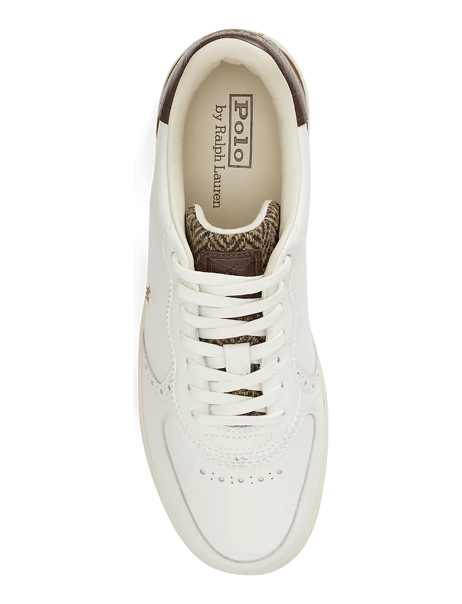 Polo Ralph Lauren - Masters Court Leather Brogue Sneaker - low-top sneaker - deckwash white/br - 2