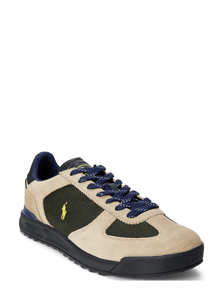 Polo Ralph Lauren - Varick Suede-Paneled Sneaker - estate olive mult - 0