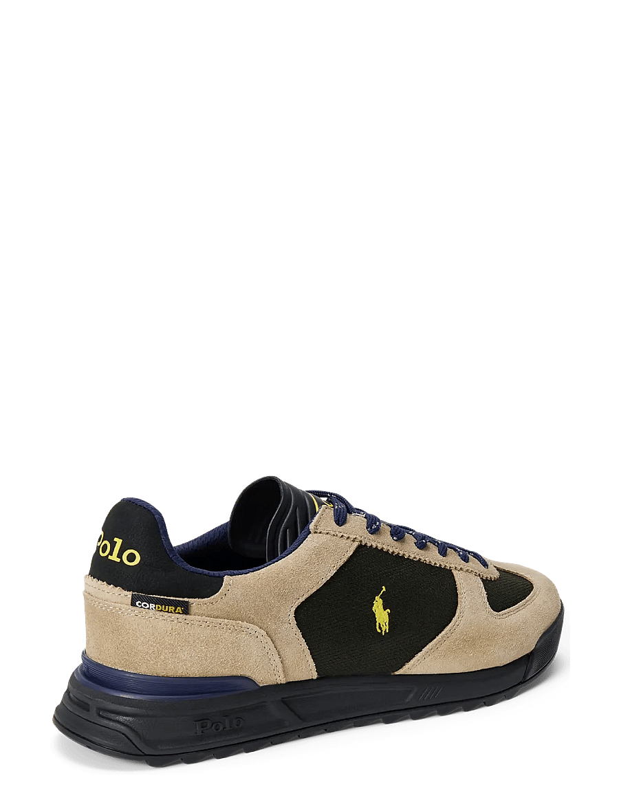 Polo Ralph Lauren - Varick Suede-Paneled Sneaker - estate olive mult - 1