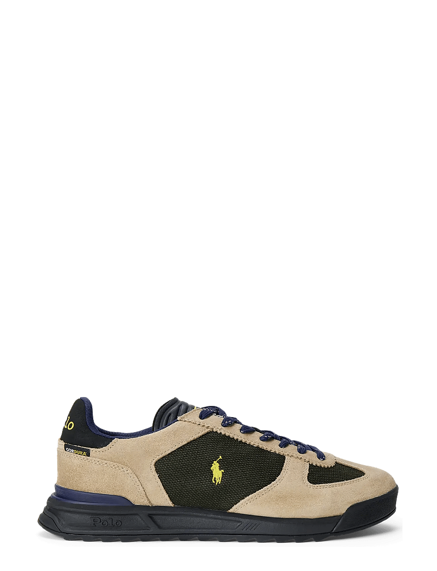 Polo Ralph Lauren - Varick Suede-Paneled Sneaker - estate olive mult - 2