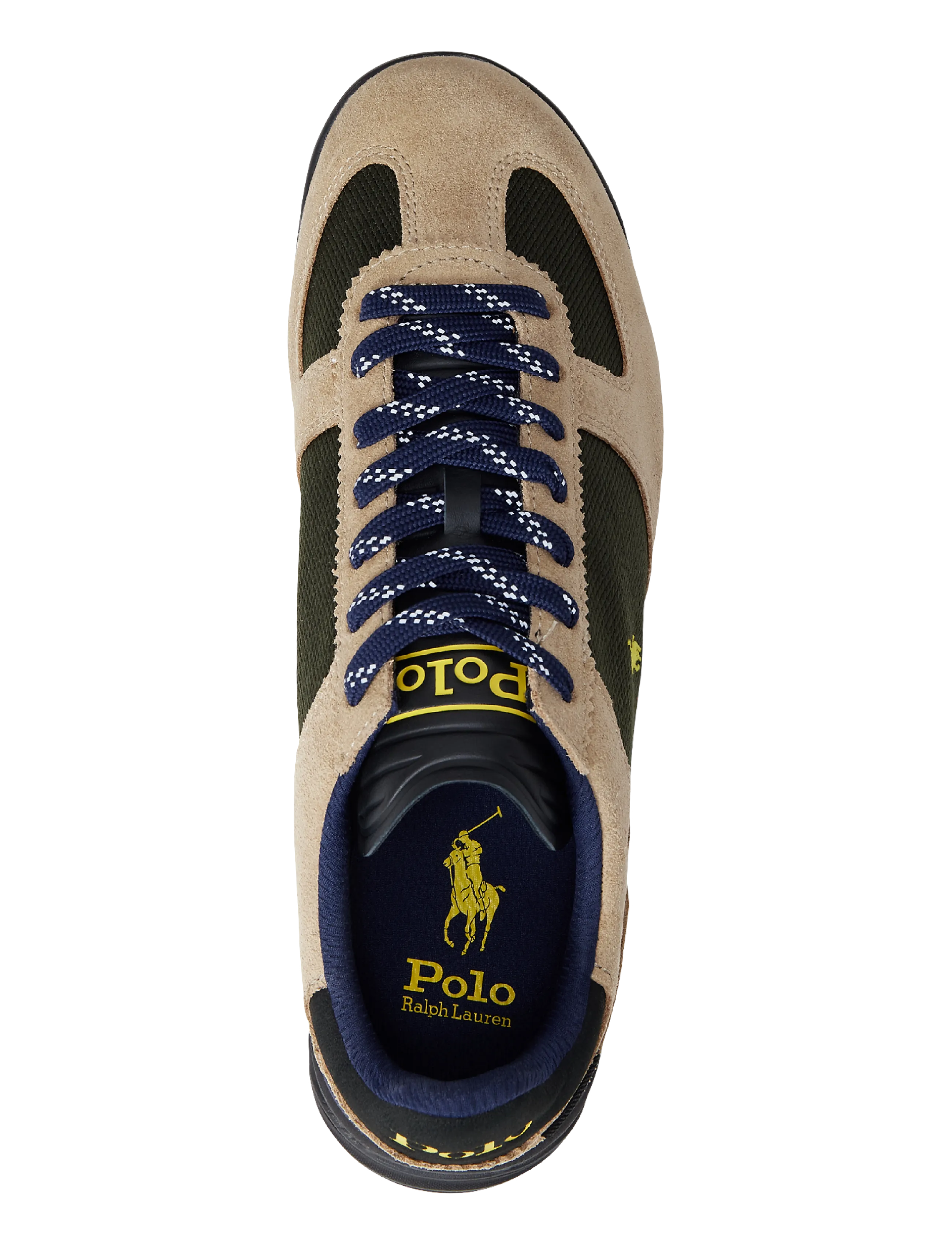 Polo Ralph Lauren - Varick Suede-Paneled Sneaker - låga sneakers - estate olive mult - 3