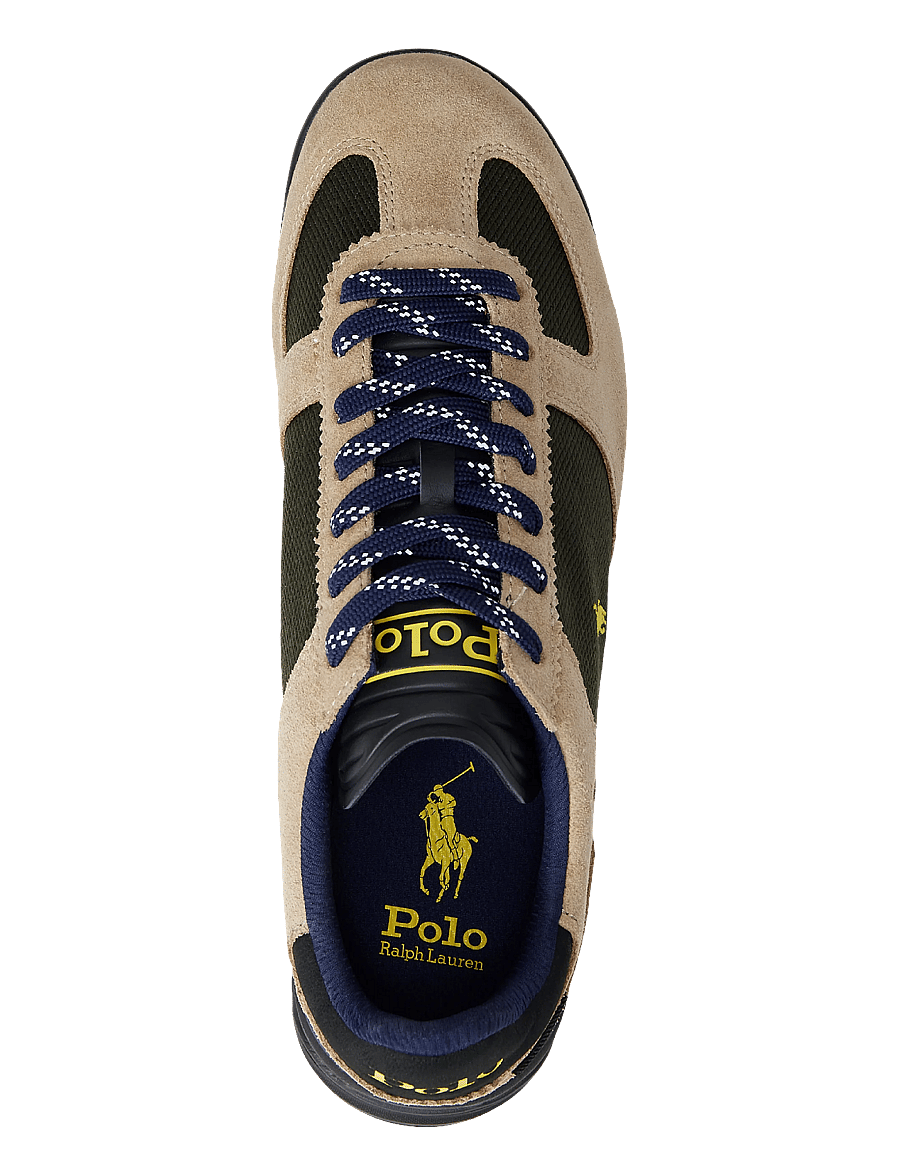 Polo Ralph Lauren - Varick Suede-Paneled Sneaker - låga sneakers - estate olive mult - 3