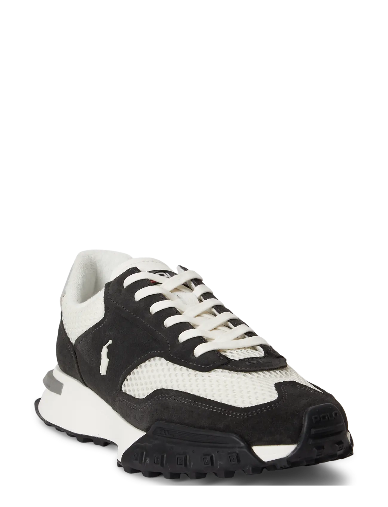 Polo Ralph Lauren - Eldridge Suede-Paneled Sneaker - lave sneakers - faded black/deckw - 1