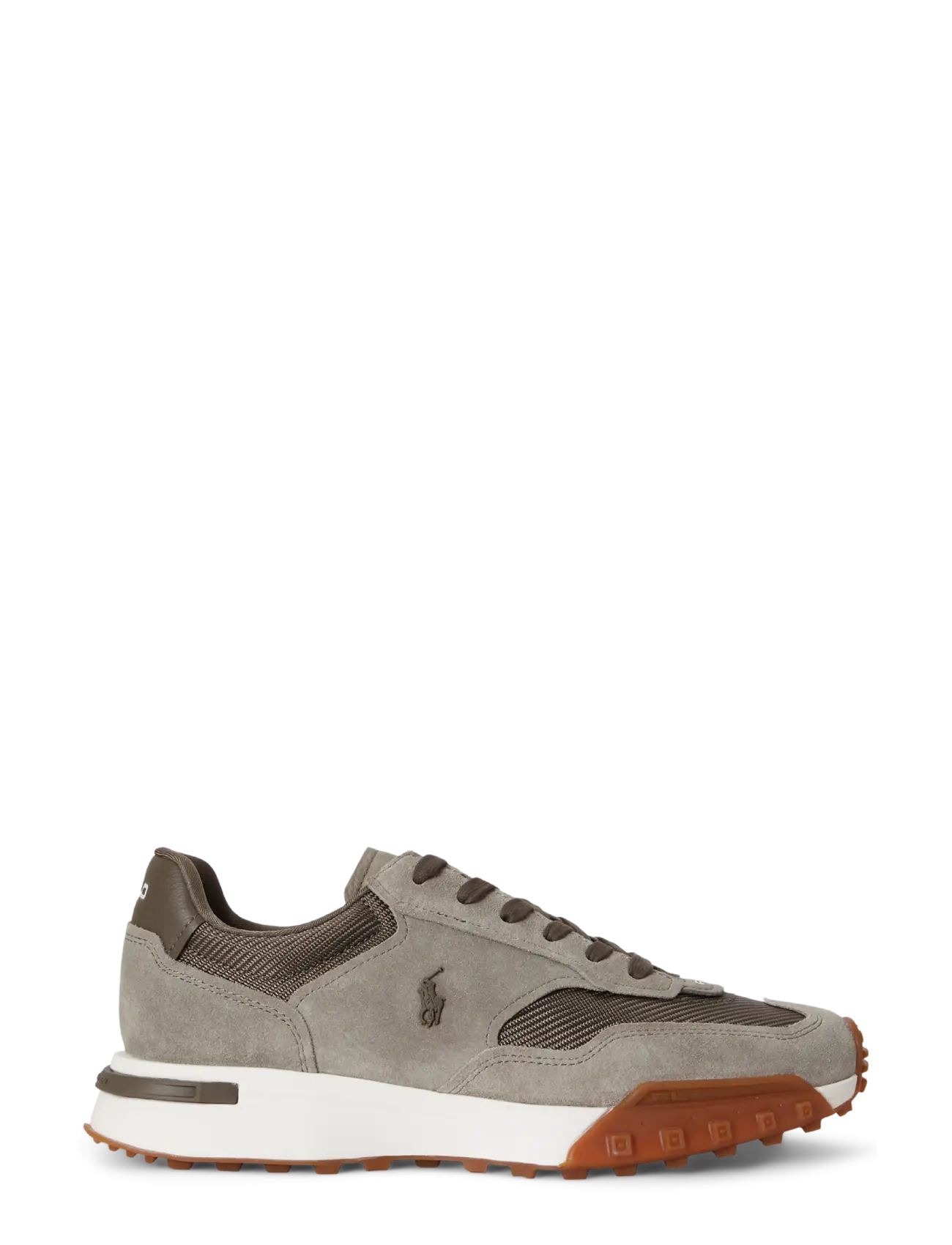 Polo Ralph Lauren Eldridge Suede-Paneled Sneaker, Herren, Wildleder Paneel Sneaker, Grau, Gr.42