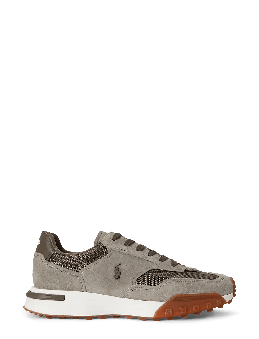 Polo Ralph Lauren - Eldridge Suede-Paneled Sneaker - low-top sneaker - earth grey/bungee - 0